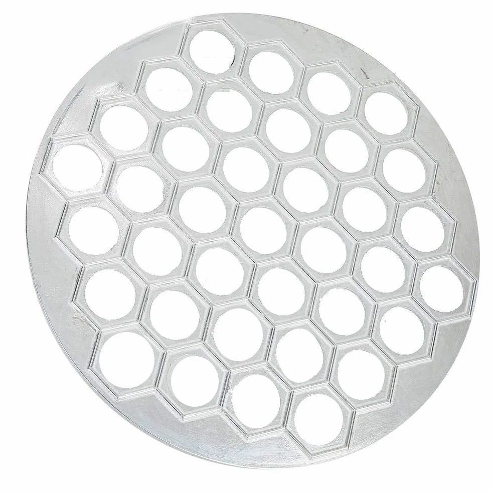 Forma do pierogów, domowe DIY narzędzia do pierogów ze stopu aluminium z 37 małymi otworami srebrne pierogi ekspres przybory kuchenne
