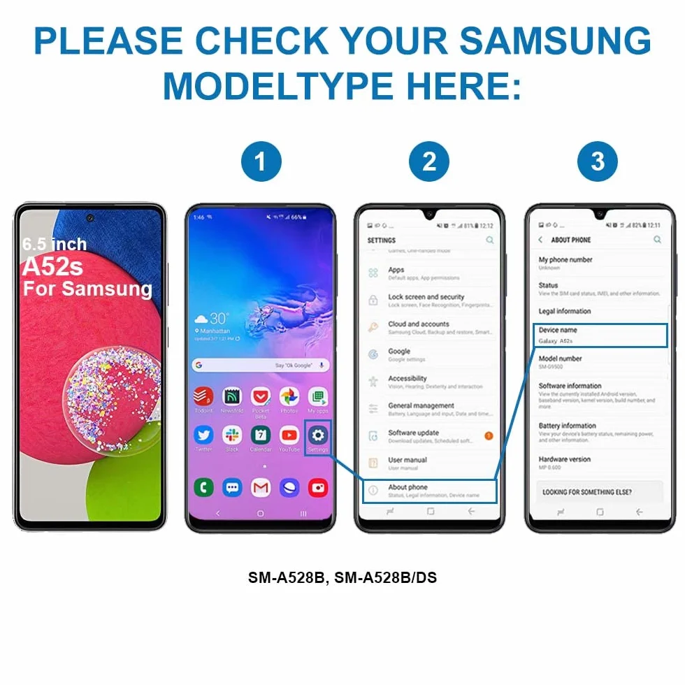 MMOBIEL Uchwyt karty Dual SIM Kompatybilny z Samsung Galaxy A52 5G / A52 4G / A72 / A52S 5G / A72 5G - SAM CARD SIM - w tym gumowa uszczelka i sim - czarny