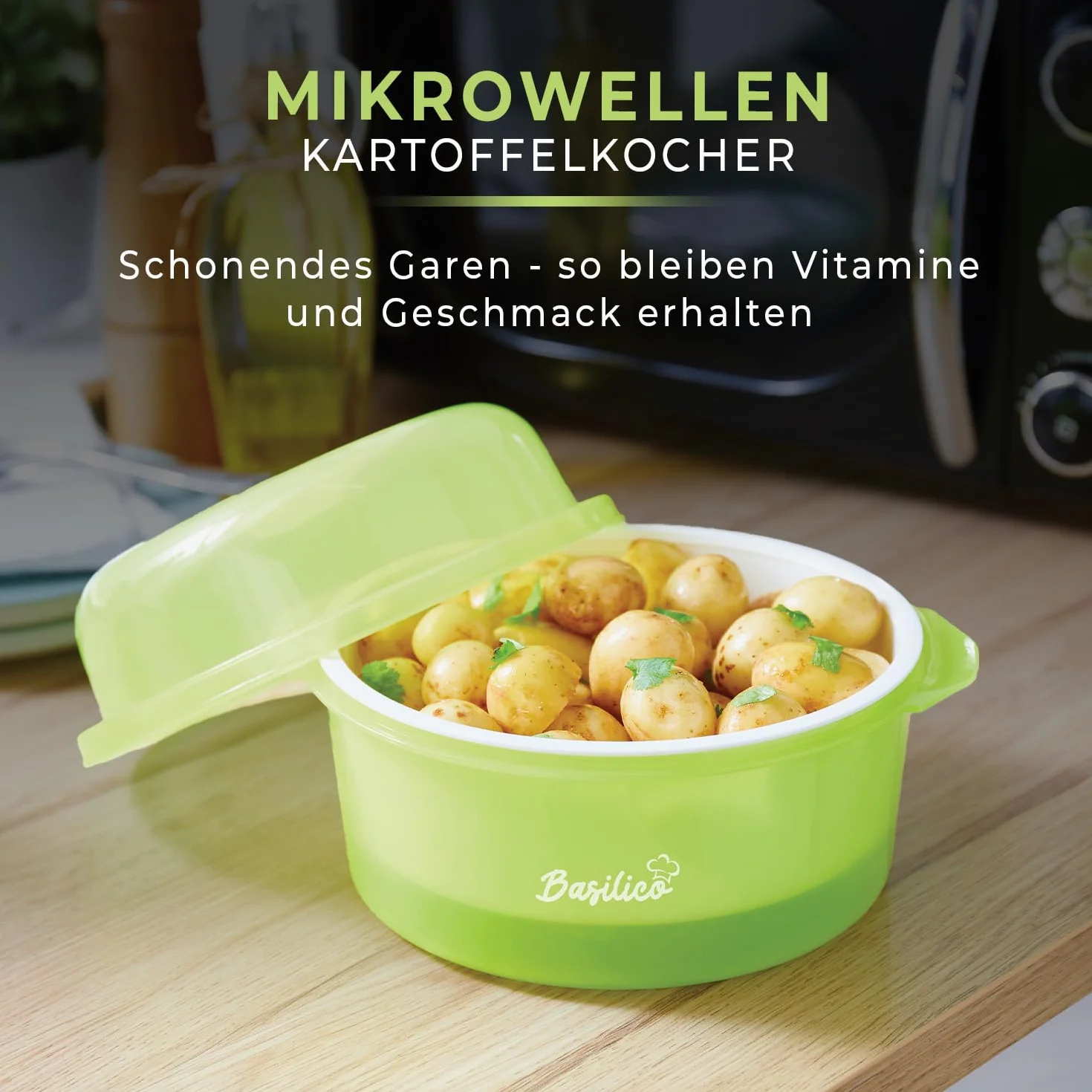 Basilico Kuchenka mikrofalowa Ø 23 cm do ziemniaków i warzyw