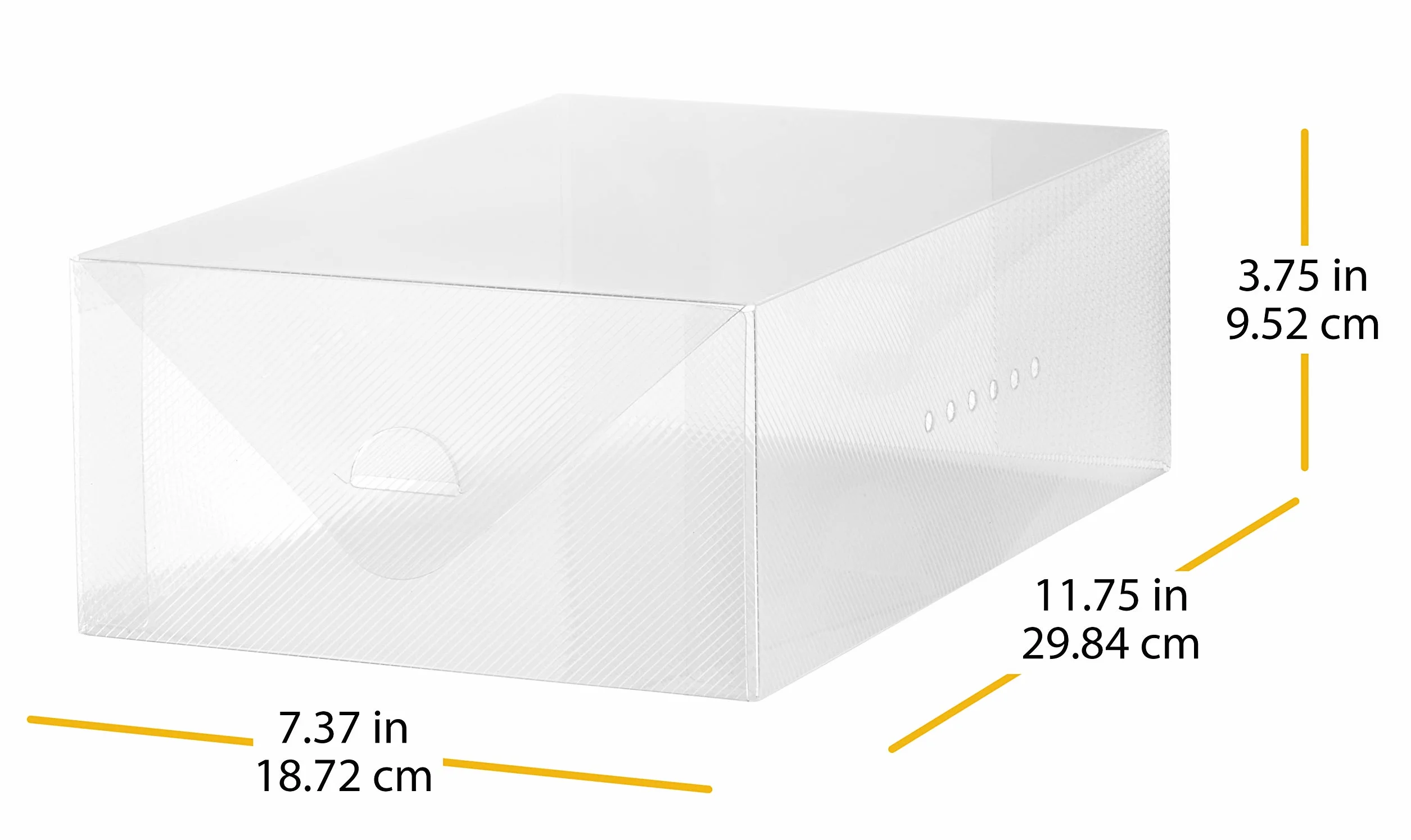 Whitmor Clear Vue pudełko na buty zestaw 4 sztuk tworzywo sztuczne białe
