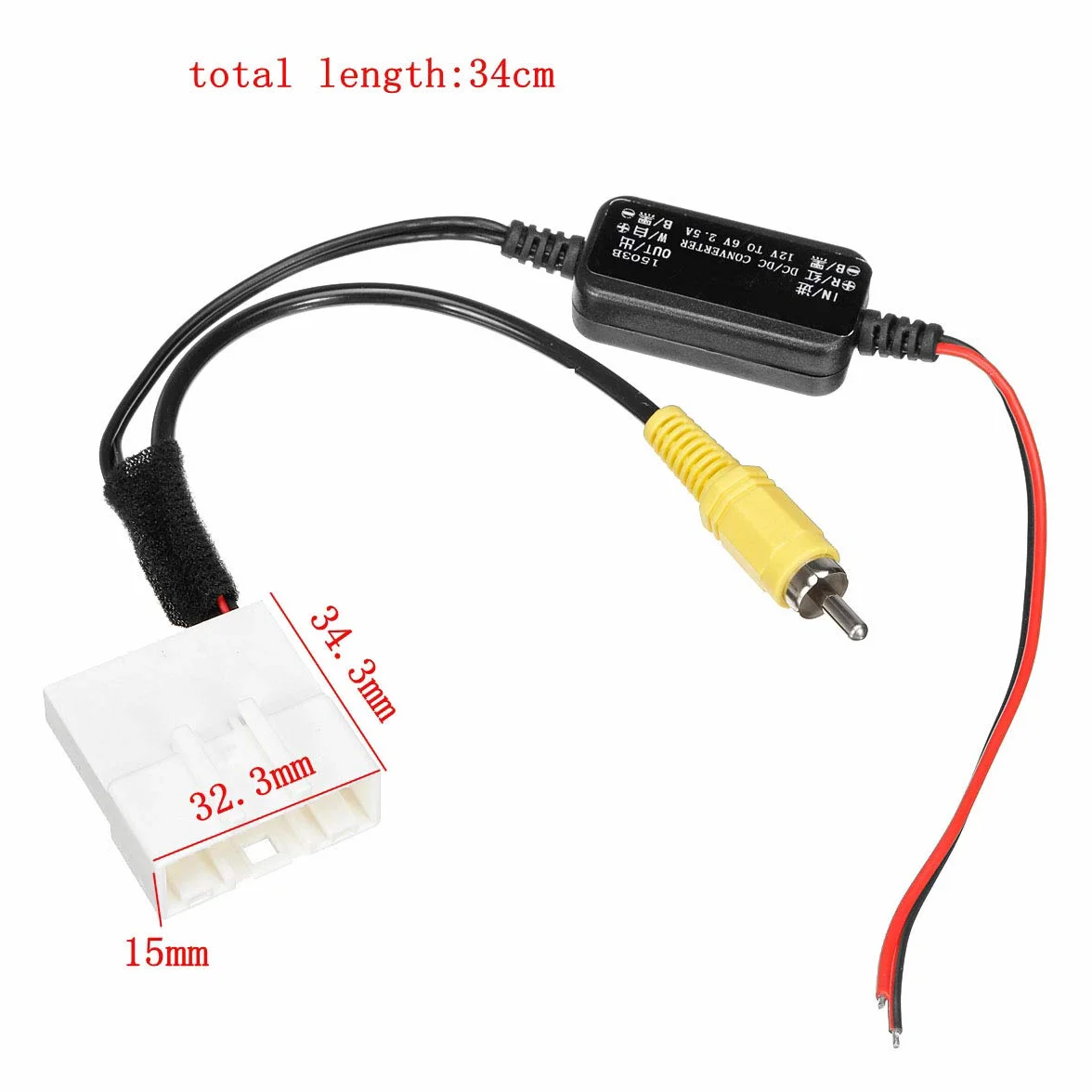 24-Pinowy Adapter do Kamery Samochodowej ZłąCze Przewodu Kamera Cofania do Kabla Jednostki GłóWnej GPS dla Kluger