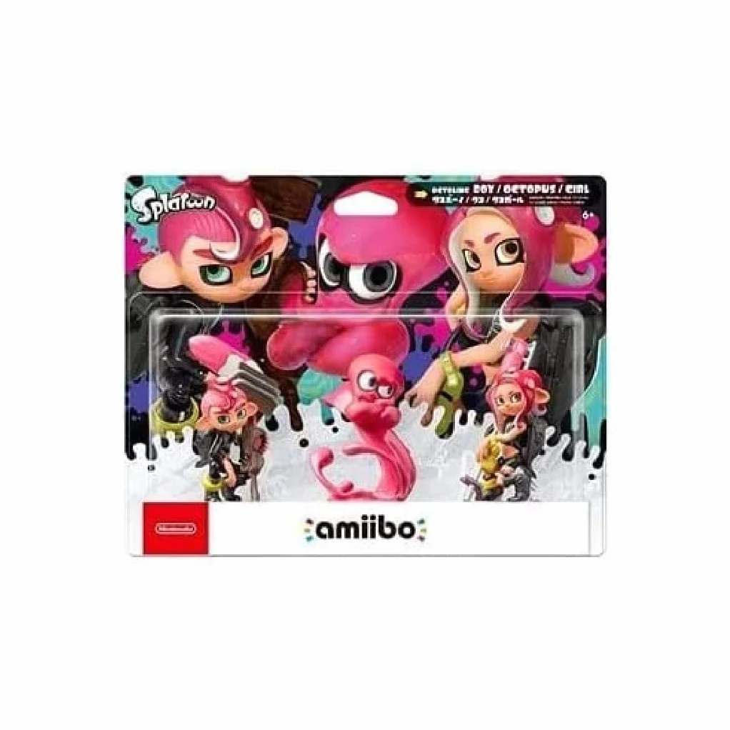Octoling potrójna paczka (chłopiec ośmiornica + dziewczyna) amiibo (kolekcja Splatoon) (Nintendo Switch) – wersja niemiecka