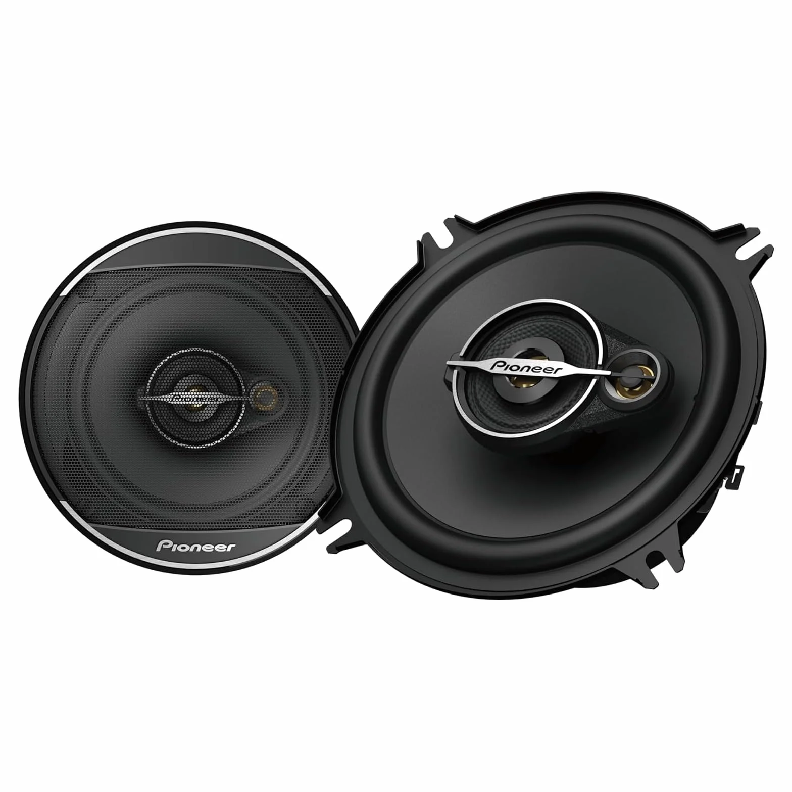 Pioneer TS-A1371F 13 cm 3-drożny koncentryczny zestaw z 2 głośnikami (każdy o mocy maks. 300 W, sinusie 50 W), wysoka wydajność, głębokość montażu 54 mm, otwór montażowy 121 mm, z maskownicą
