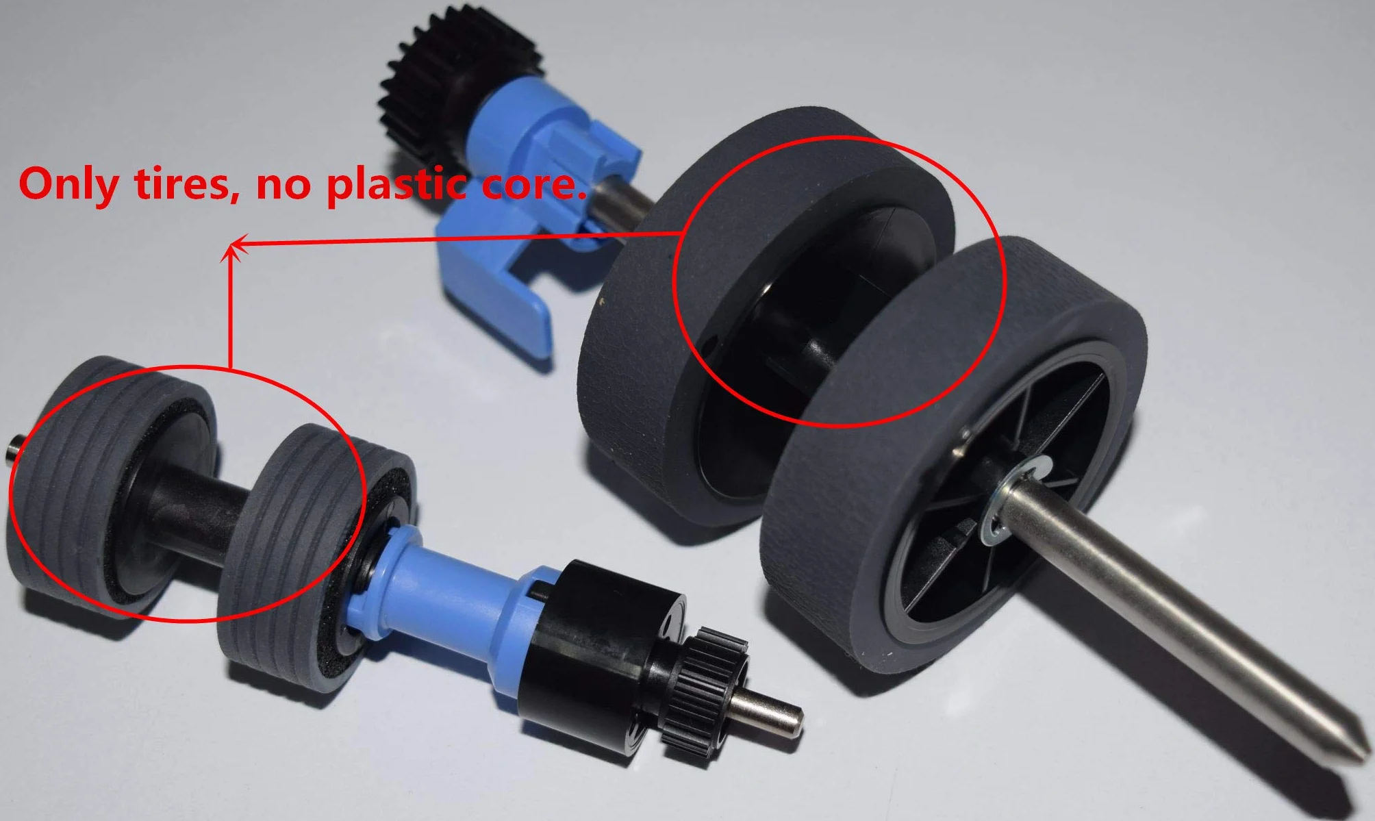 1 zestaw X B12B819031 Pick Feed Roller zestaw opon kompatybilny z Epson DS-530 DS-570W DS-575 DS-770 DS-780N DS-870 DS-970 ES-400 ES-500W ES-575W FF-680W skaner