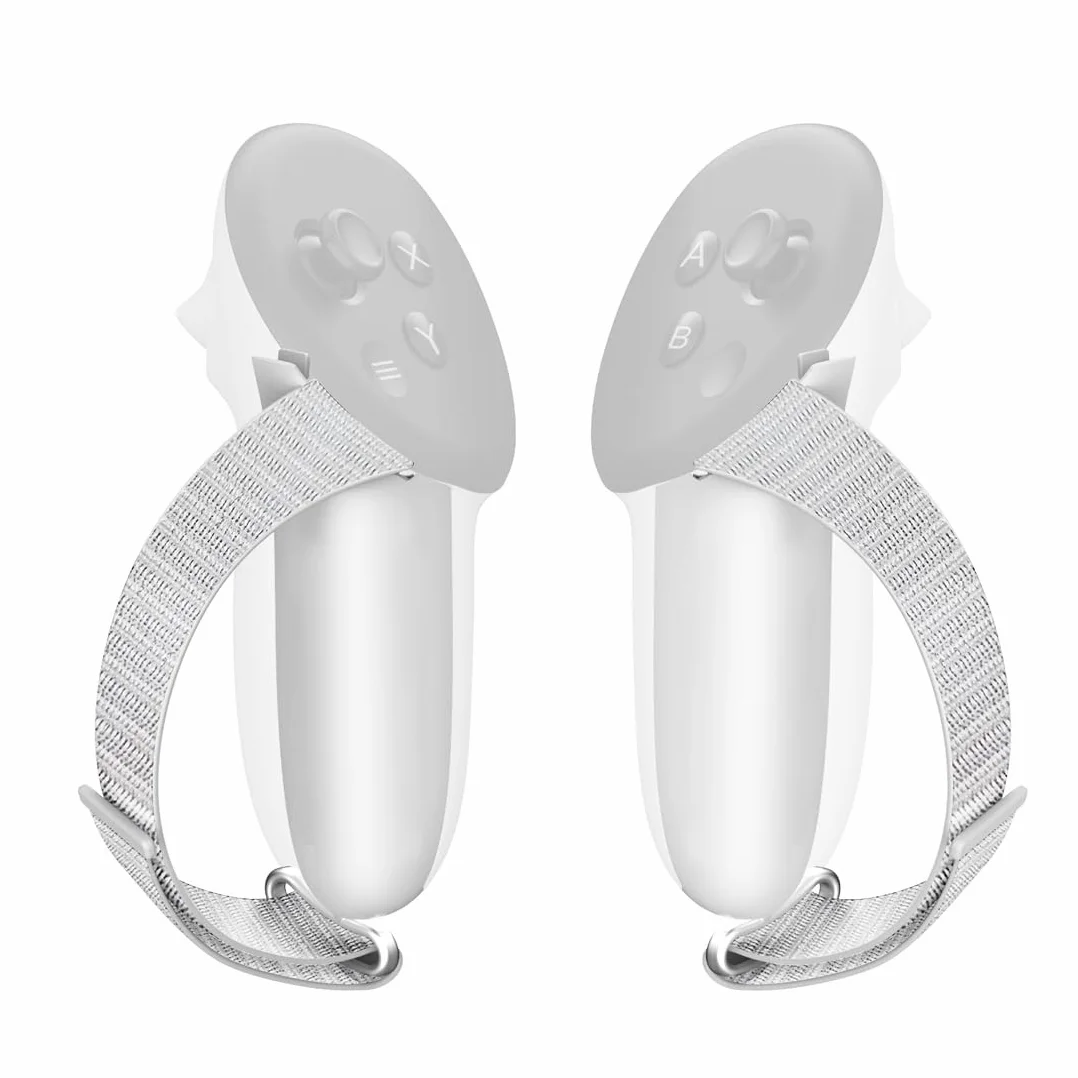 1 para uchwytów kontrolera do Meta Quest 3/3S, zapasowy pasek do akcesoriów Oculus Quest 3 VR, antypoślizgowe paski kontrolera z regulowanymi paskami na kostki