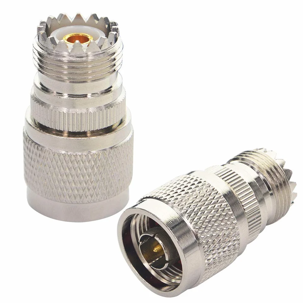 RF Coaxial Adapter UHF Female to N Male Adapter UHF to N Coaxial Male 2 sztuki SO239 to N Adapter Amateur Radio Antenna Adapter for Antenna/WLAN Device/WLAN/Radio