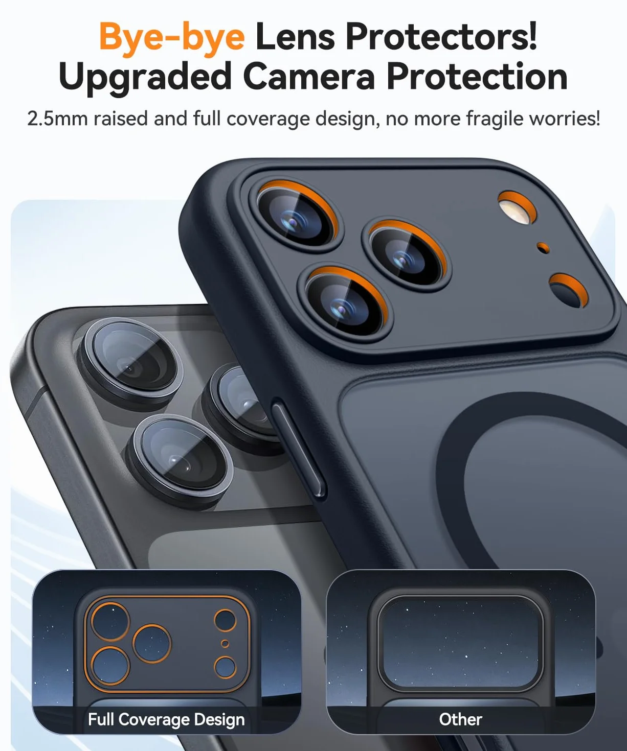 CANSHN Magnetyczne Etui kompatybilne z iPhone 17 Pro z Pełną Ochroną Aparatu, Półprzezroczyste Matowe Wstrząsoodporne 6,3 cala - Czarny