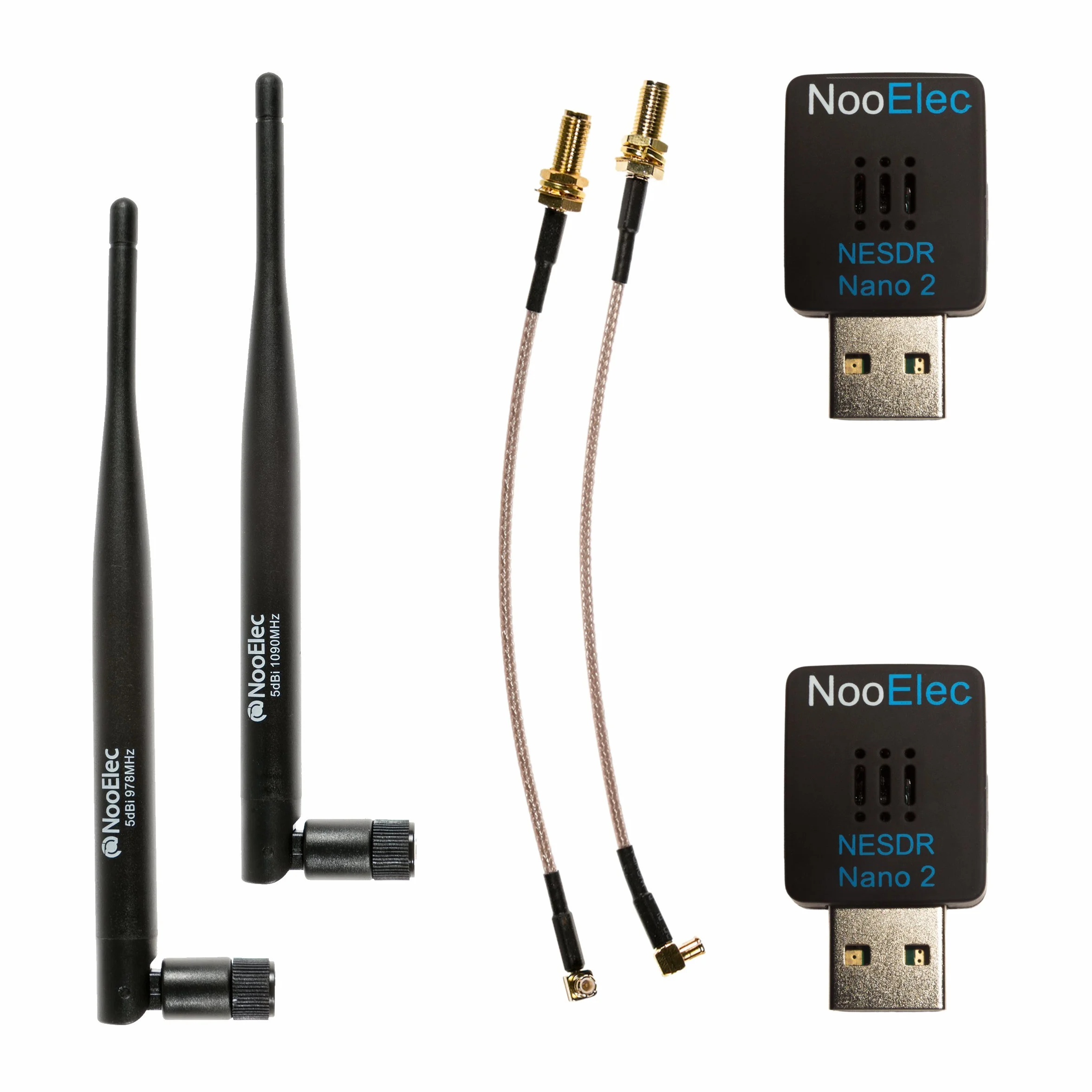NooElec Stratux 1090ES i UAT – radia i anteny o wysokim wzmocnieniu dwuzakresowe NESDR Nano 2 ADS-B (978 MHz i 1090 MHz), edycja startowa, do Stratux, Avare, Foreflight i FlightAware.