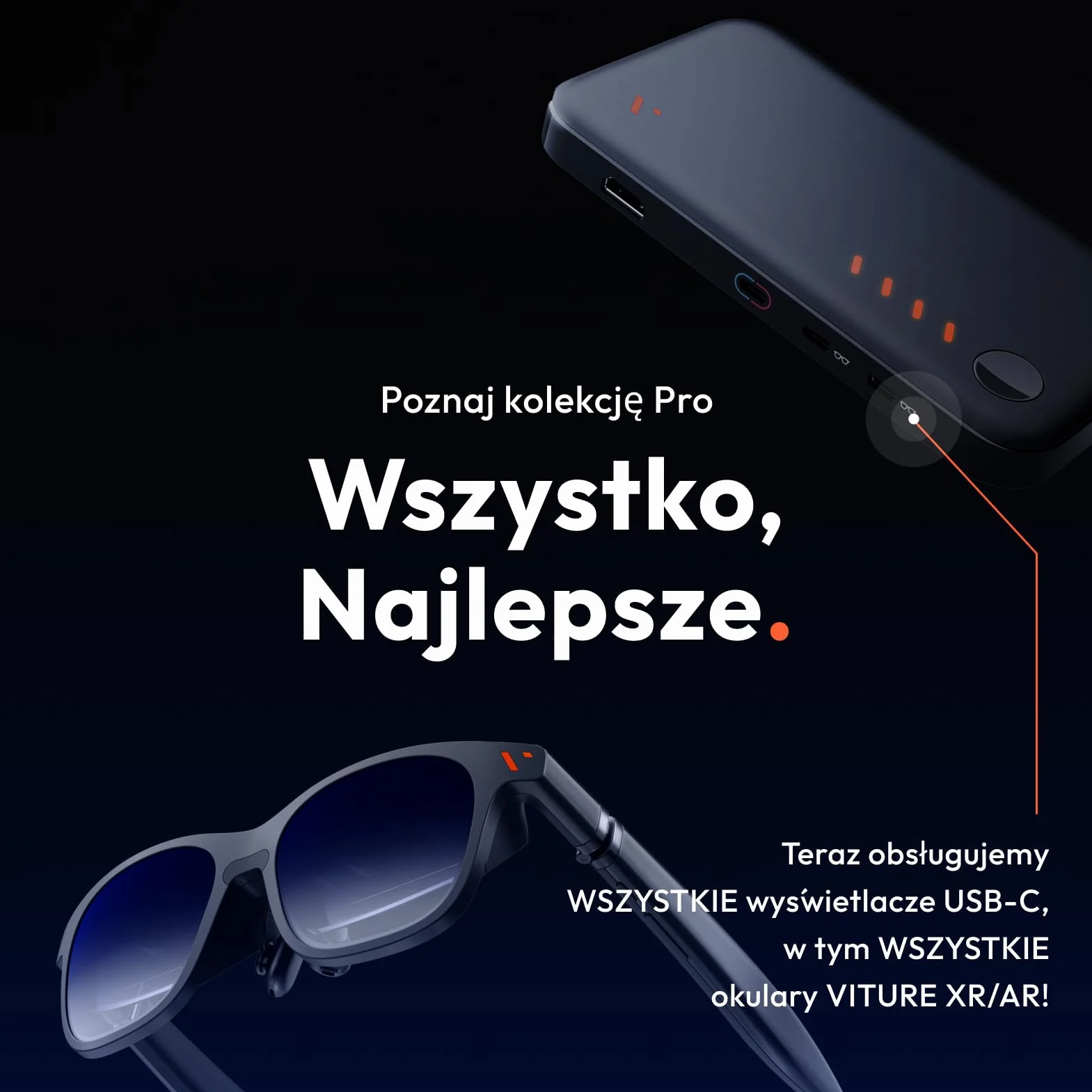 VITURE Pro Mobile Dock - Pierwsze Immersive XR dla Switch 2, Kompatybilne z PS, Co-op Stream & Play, 2D/3D, Dla Switch/Fire TV/HDMI, Wyświetlacz USB-C & Okulary XR/AR