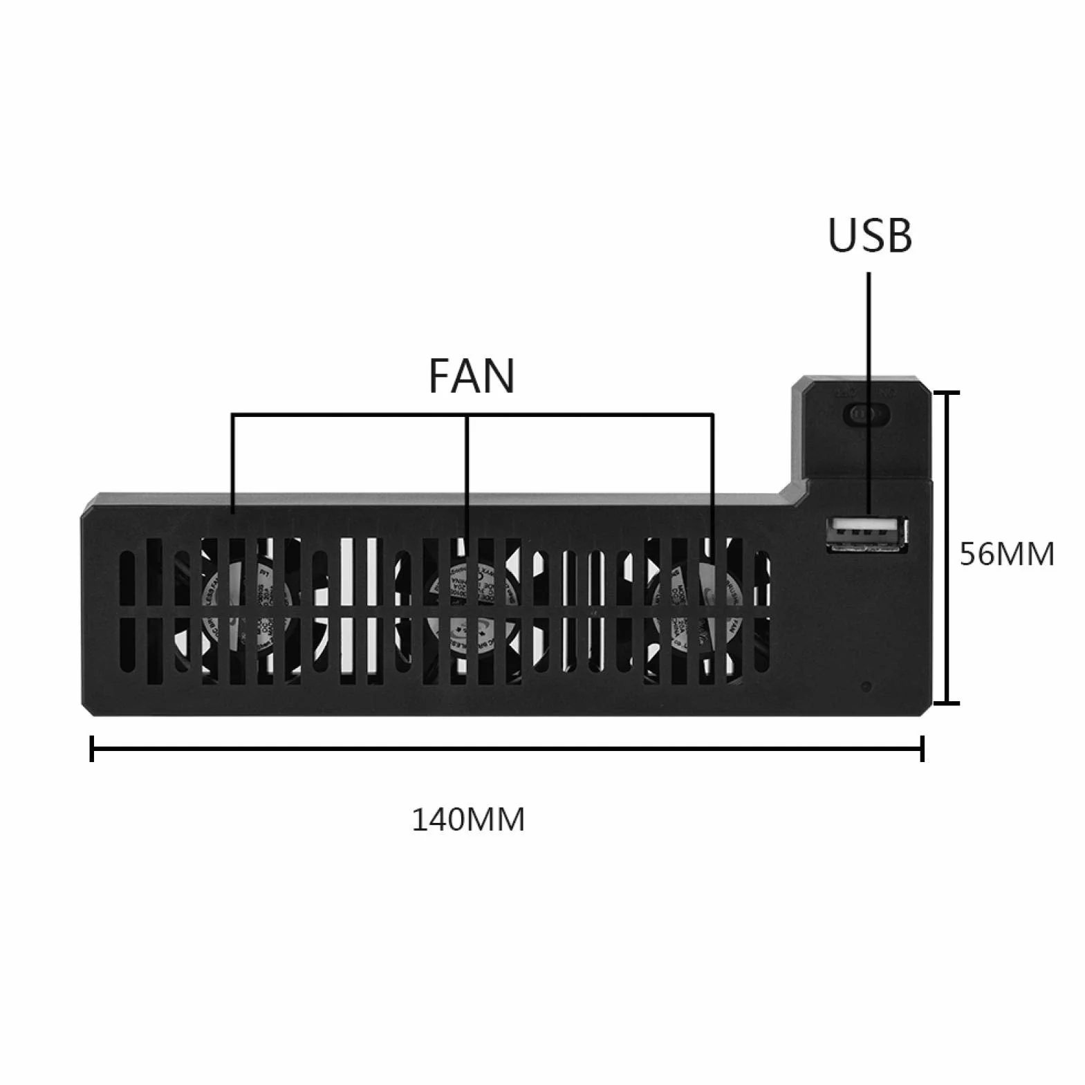 Wentylator chłodzący USB Xbox One X przenośny zewnętrzny redukcja ciepła montowany z boku