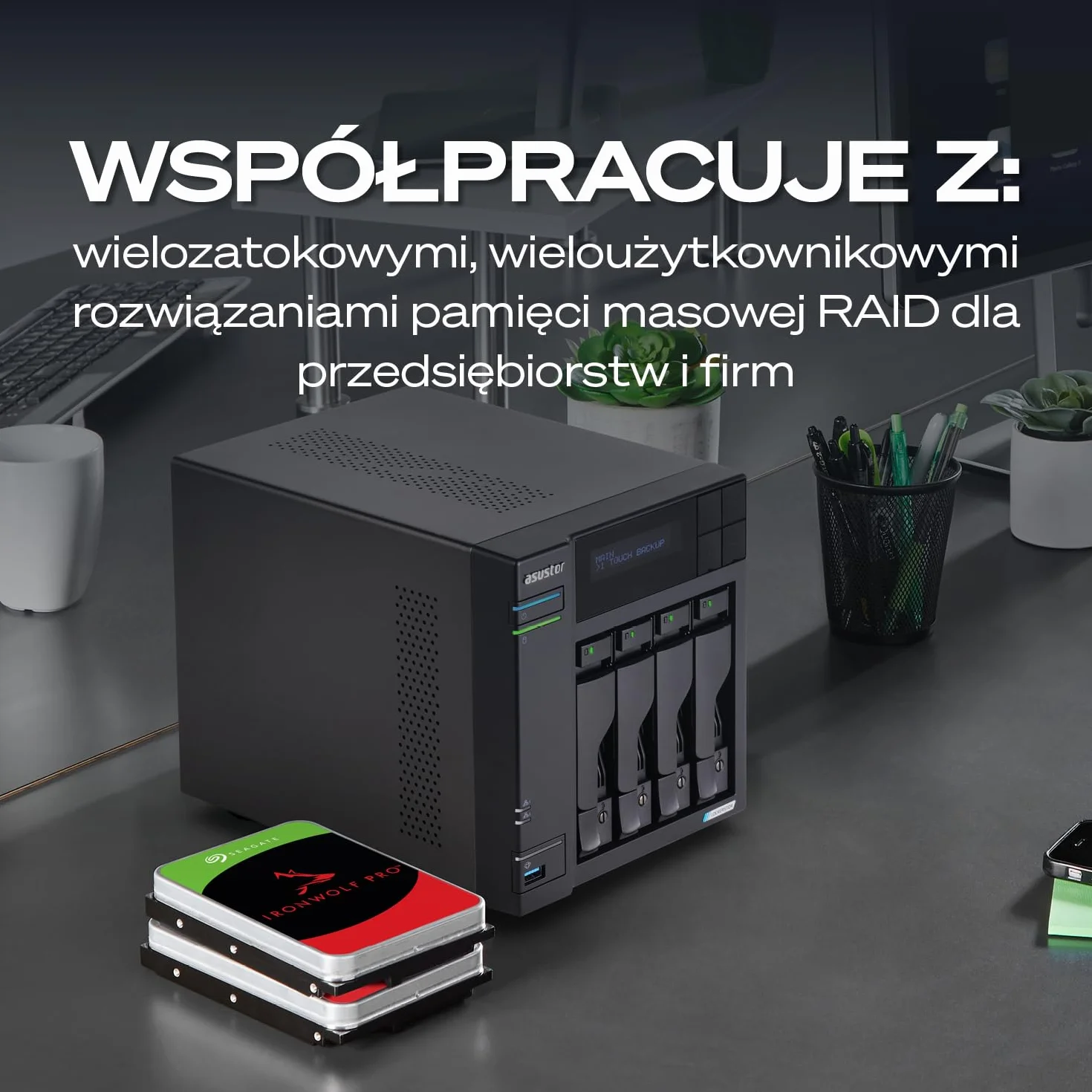 Seagate IronWolf Pro 8TB, Wewnętrzny dysk twardy NAS,RAID NAS, CMR, 3,5-inch, SATA, 6Gb/s, 7200 RPM, 256 MB cache, FFP, Data Rescue Service (ST8000NTZ01)