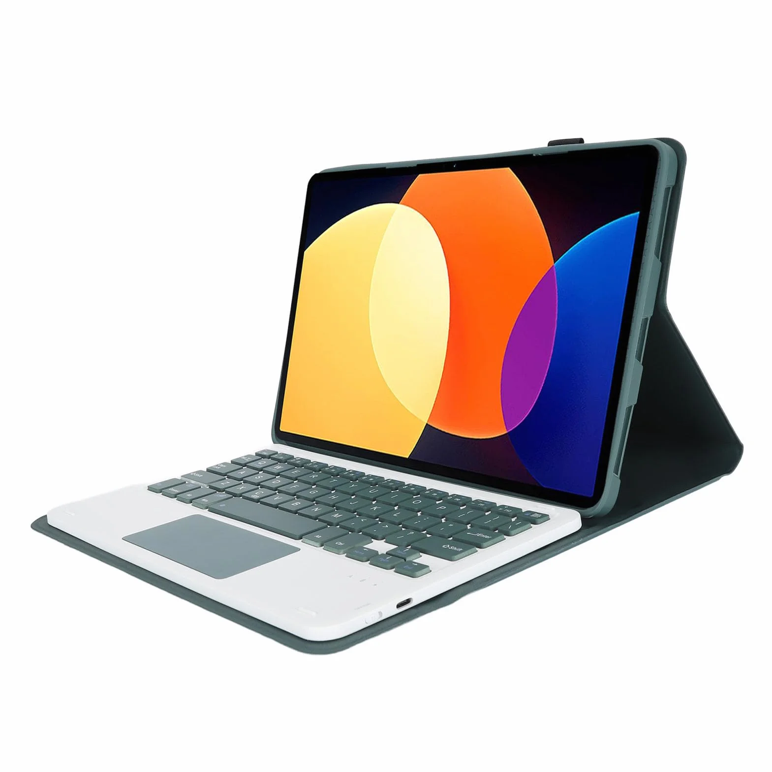 dla Mi Pad 5 i 5 Pro Etui z klawiaturą 11 Cali, Zdejmowana Bezprzewodowa Osłona Ochronna na klawiaturę Smukła, Lekka Klawiatura Magnetyczna BT dla Mi Pad 5 i 5 Pro (ciemnozielony)