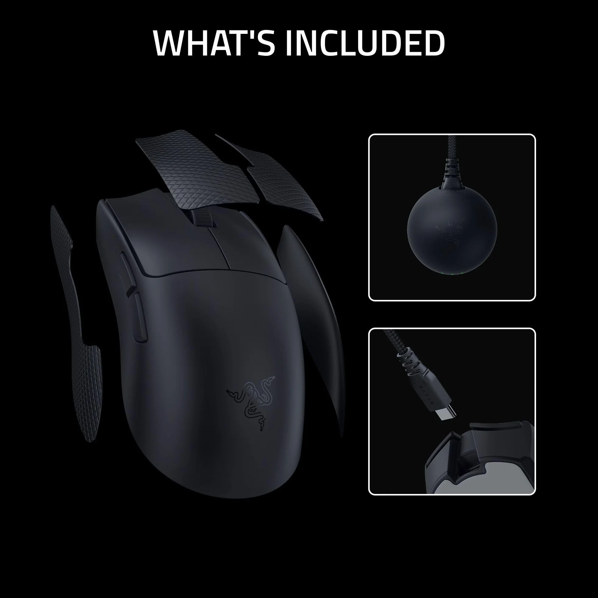 Razer Viper V4 Pro - bezprzewodowa, symetryczna, gamingowa mysz e-sportowa - ultralekka 49 g - HyperSpeed Gen-2 z częstotliwością 8 KHz - Focus Pro 50K DPI - optyczne przewijania - PC/Mac | Czarny