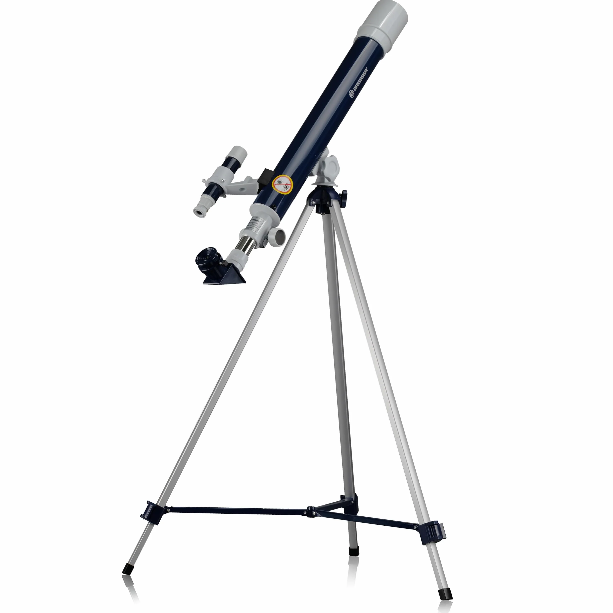 Bresser Herkules 50/600 teleskop, otwór 50 mm, powiększenie 30-150x, mocowanie azymutalne, 3 okulary, filtr księżycowy, lustro zenitalne