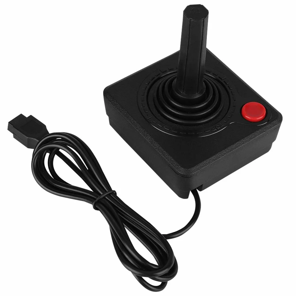 Ccylez Joystick Controller, retro klasyczny analogowy joystick, 9-pinowy przewodowy kontroler gier z joystickiem bojowym, kontrola gier 3D dla 2600/7800