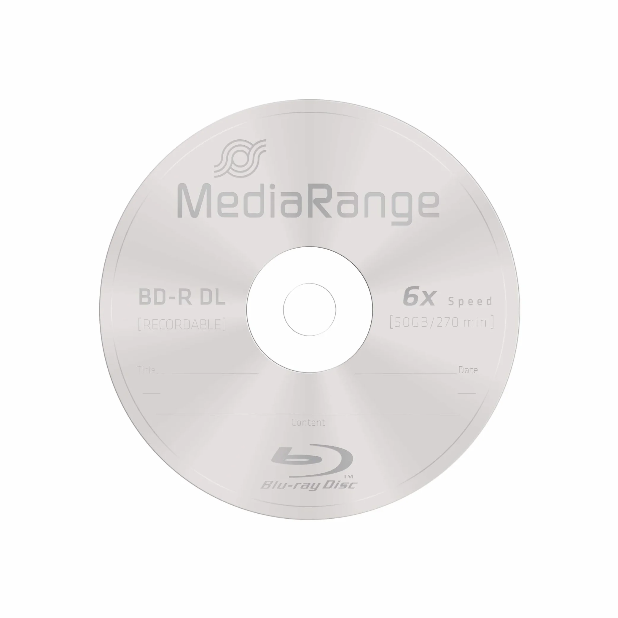 MediaRange BD-R Dual Layer 50GB 6-krotna prędkość zapisu, pojedyncze etui na biżuterię