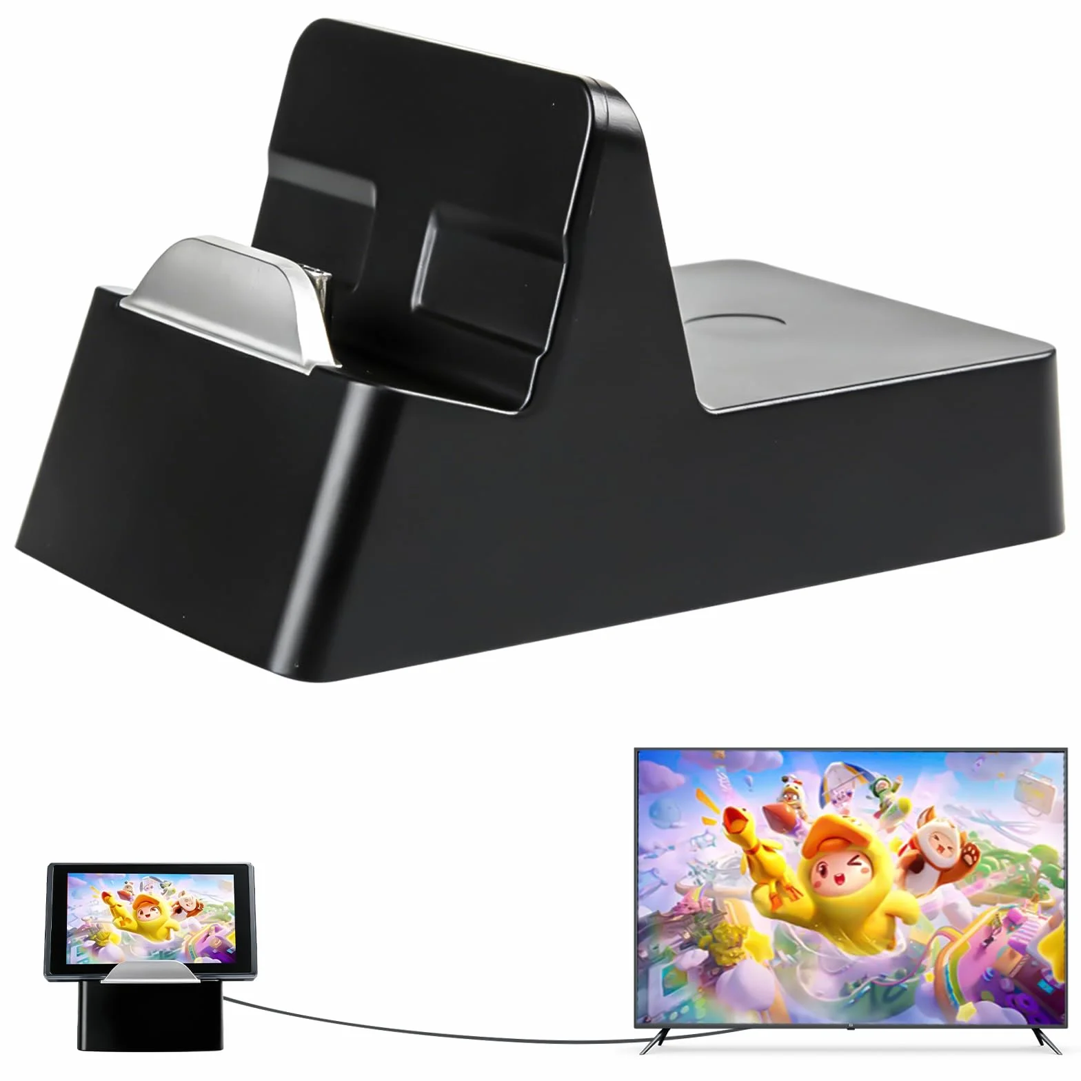 Switch Stacja dokująca do przełącznika Nintendo / OLED/SwitCh2: SwitchDock przenośna stacja ładująca, podstawka ładująca 4K HDMI adapter TV, ładowarka zapasowa, kompatybilna z portem USB 3.0, stojak