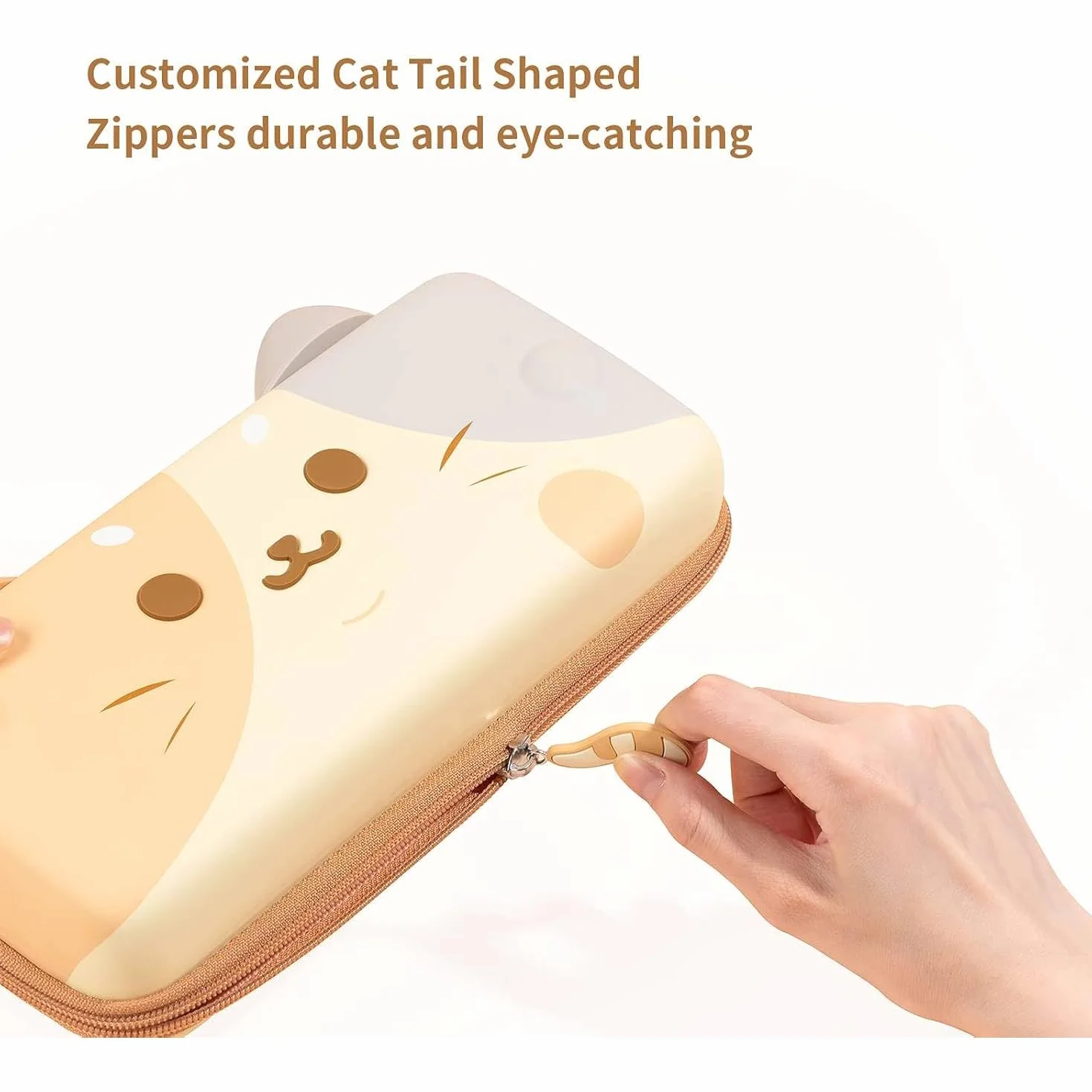 GeekShare Tricolor Cat Carry Case kompatybilny z Switch/Switch OLED - przenośny twardy futerał o dużej pojemności