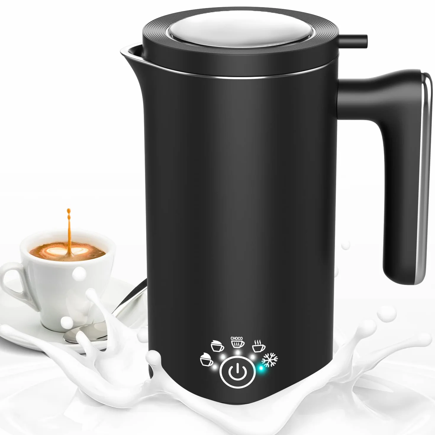 Elektryczny Spieniacz do Mleka 5 w 1 z 500 ml 600 W Automatyczna Spieniarka do Mleka Cicha Praca