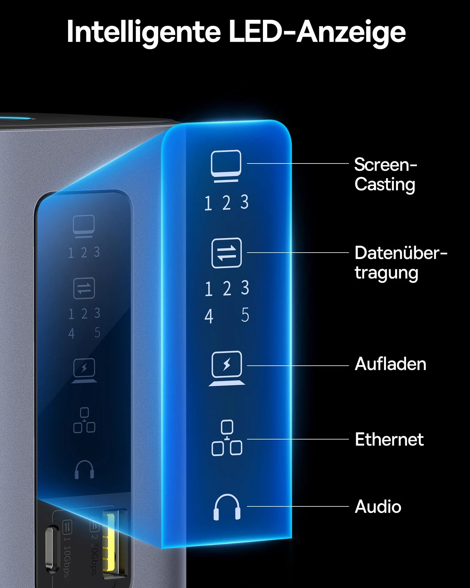 Baseus Spacemate Displaylink stacja dokująca USB C 11 w 1, 3 monitory 4K, 10 Gbps USB-C/A, 100 W PD, Ethernet, audio, do M1/M2/M3/Win i MacOS