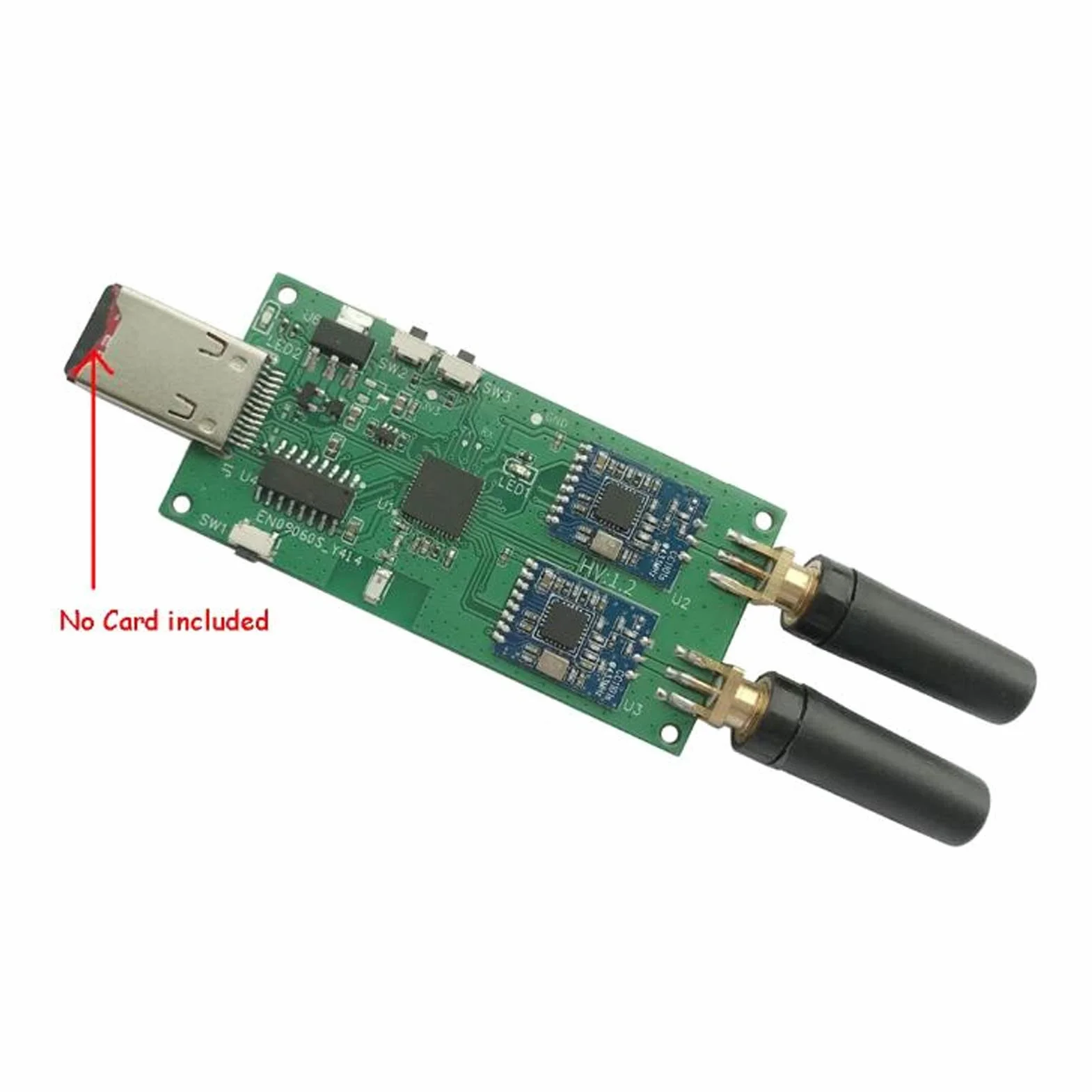 BONKZEBU Adapter Płyty Modułu Evil Crow RF V2 CC1101, NRF24L01, 2,4 GHz, Pasma Częstotliwości 300 MHz 348 MHz, 387 464MHz, 779 928MHz, 5 Ataków, Karty Magazynowe, Karta