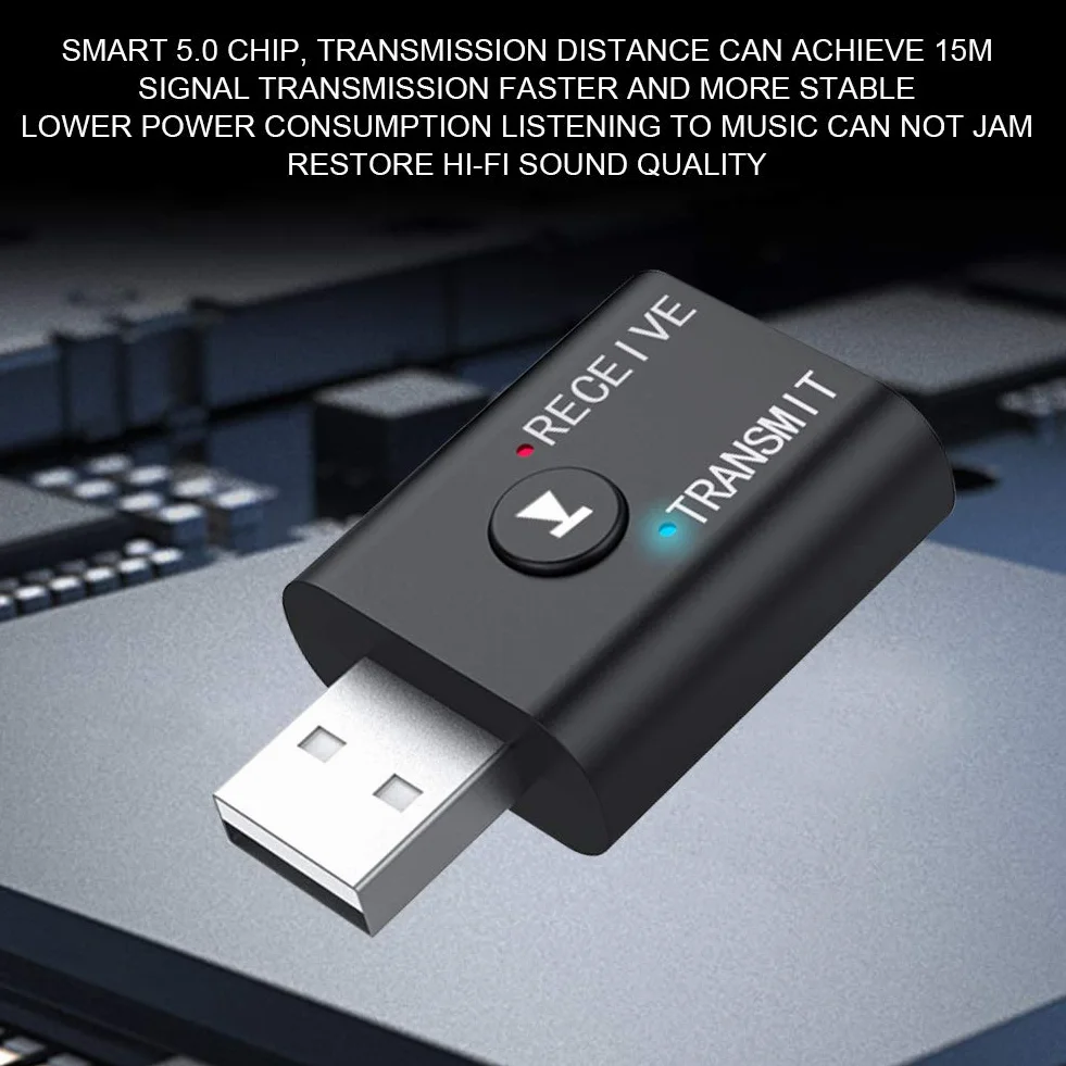 Nadajnik-odbiornik, YET TR6 ABS 2 w 1 Potężna Funkcja Nadajnik-odbiornik Bluetooth 5.0 Niezależny Obwód Adaptera Audio