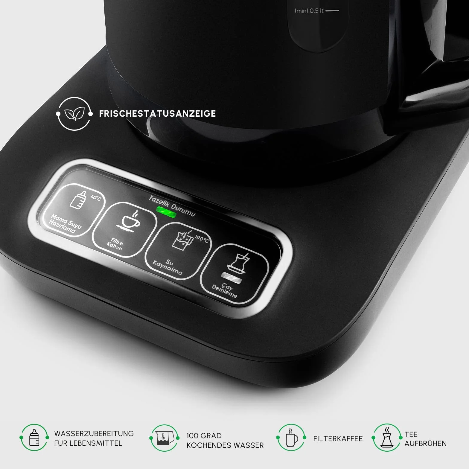 Karaca Caysever Robotea Pro 4 w 1 zaparzacz do herbaty i ekspres do kawy 2500 W chrom