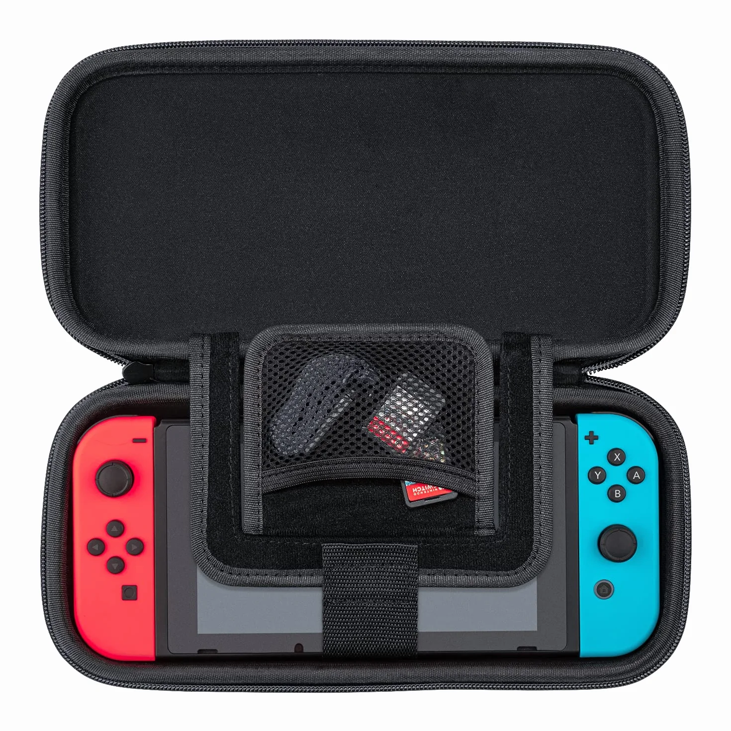 PDP Gaming Oficjalnie Licencjonowany Switch Slim Deluxe Travel Case - Zelda Breath of the WIld - Semi-Hardshell - Console Stand - Protective PU Leather - Holds 14 Games - Works z Switch OLED and Lite