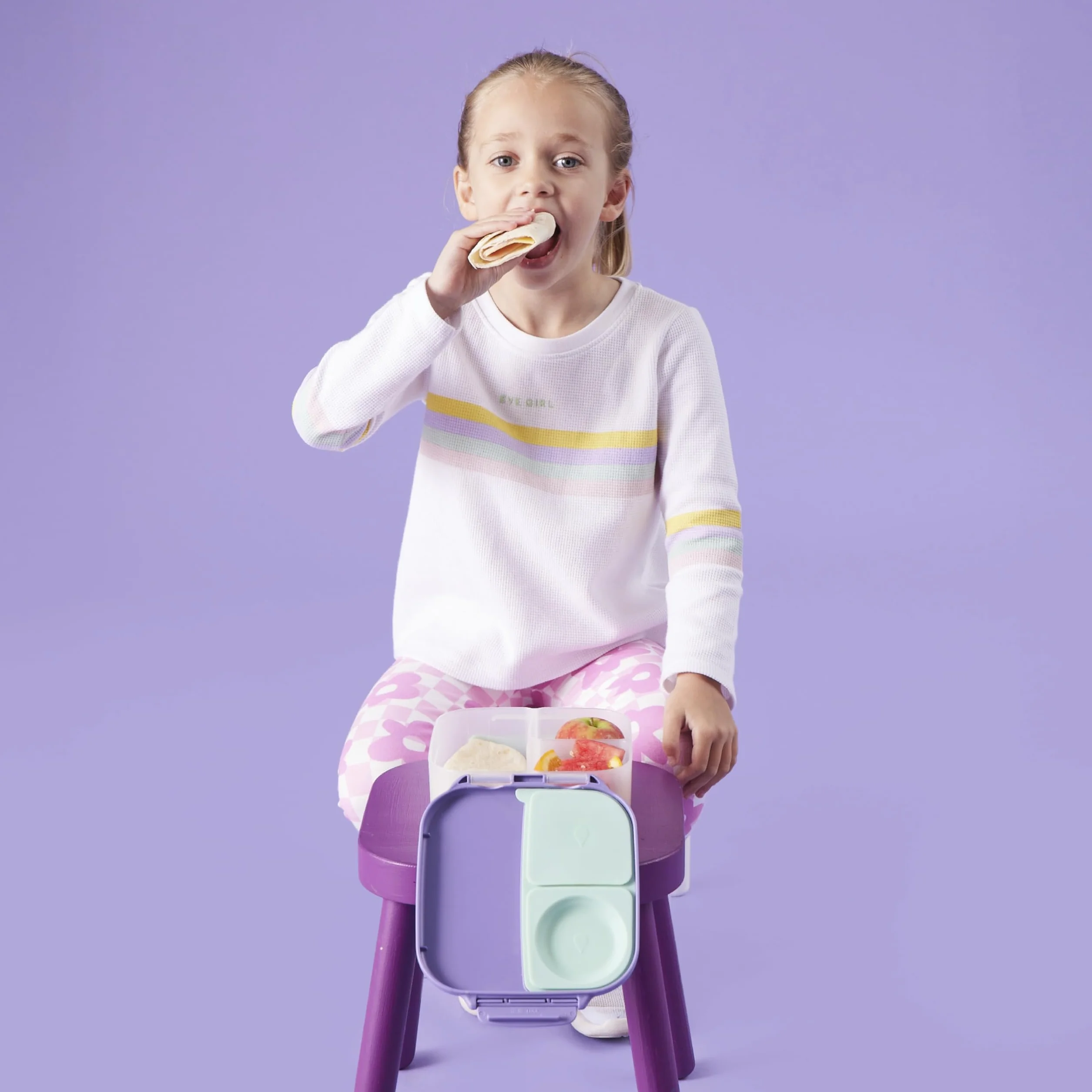 b.box Mini pudełko na lunch dla dzieci z 3 przegródkami, wolne od BPA