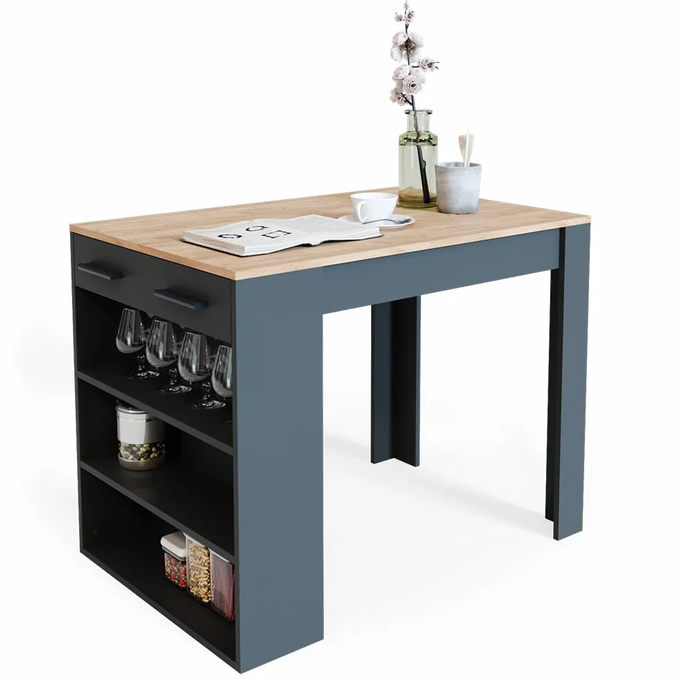 Vicco Stół do jadalni Repose Antracyt złoty dąb 67 x 100 cm