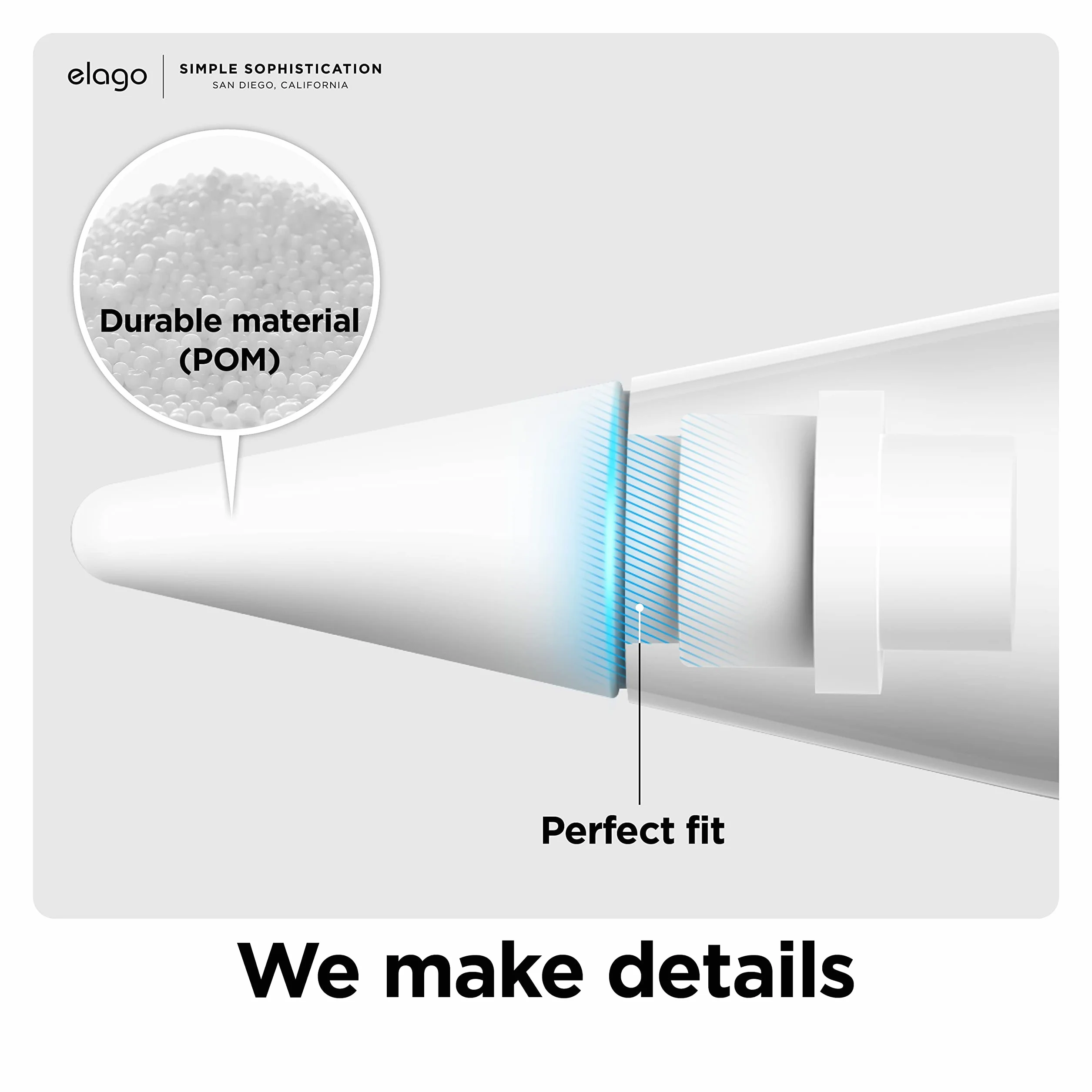 elago Zestaw 4 końcówek wymiennych długopisów kompatybilnych z Apple Pencil Pro, Apple Pencil (1. i 2. generacji) i Apple Pencil (USB-C), wytrzymałe długopisy o wysokiej czułości