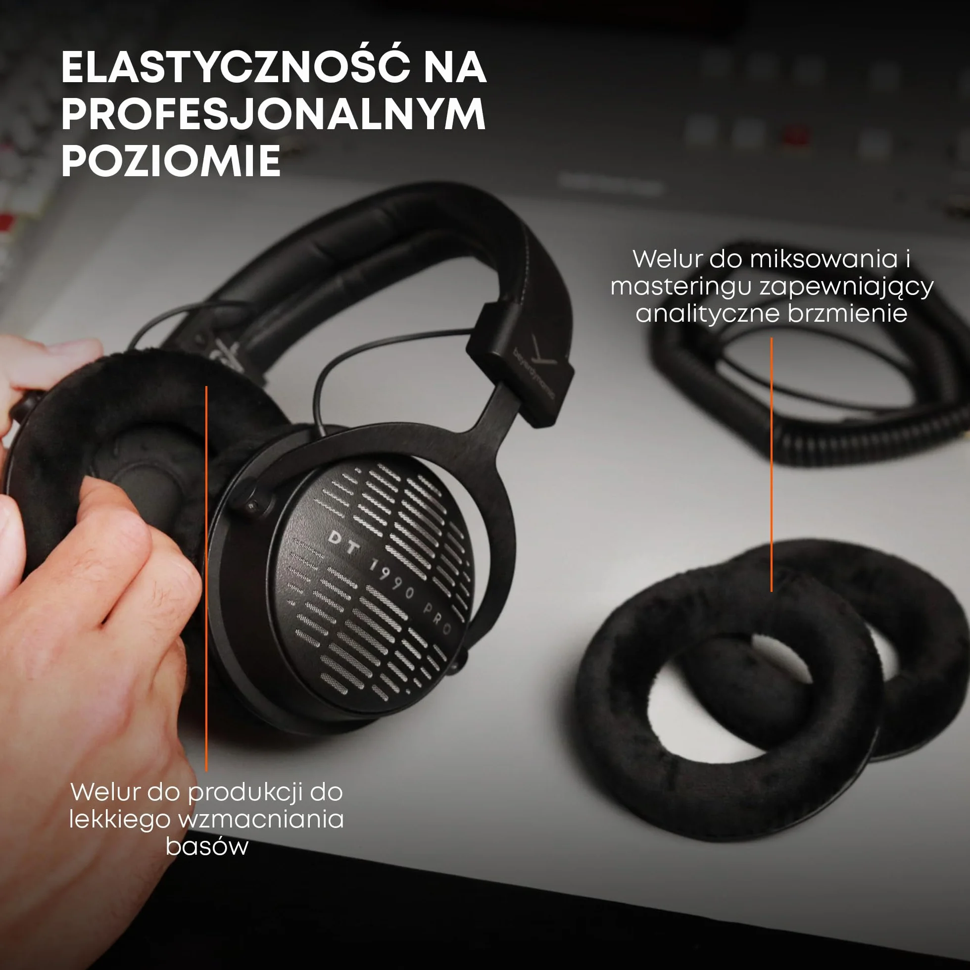 beyerdynamic DT 1990 PRO MKII Premium Tesla słuchawki studyjne do miksowania, masteringu i edycji (otwarte)