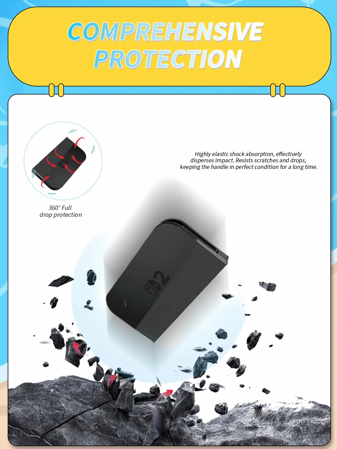 Etui ochronne do Nintendo Switch 2 Dock, yystao etui z materiału PC kompatybilne ze stacją dokującą Switch 2, odporne na uderzenia, pyłoszczelne i kompleksową ochronę, przezroczyste