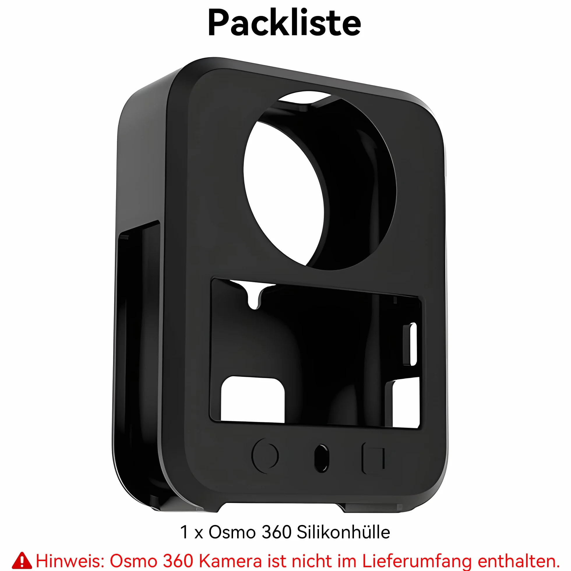 Osmo 360 Silikonowe Etui - Ochronne Etui na Obiektyw Aparatu Odporne na Zarysowania i Wstrząsy do DJI Osmo 360 Akcesoriów do Aparatu (Czarne)