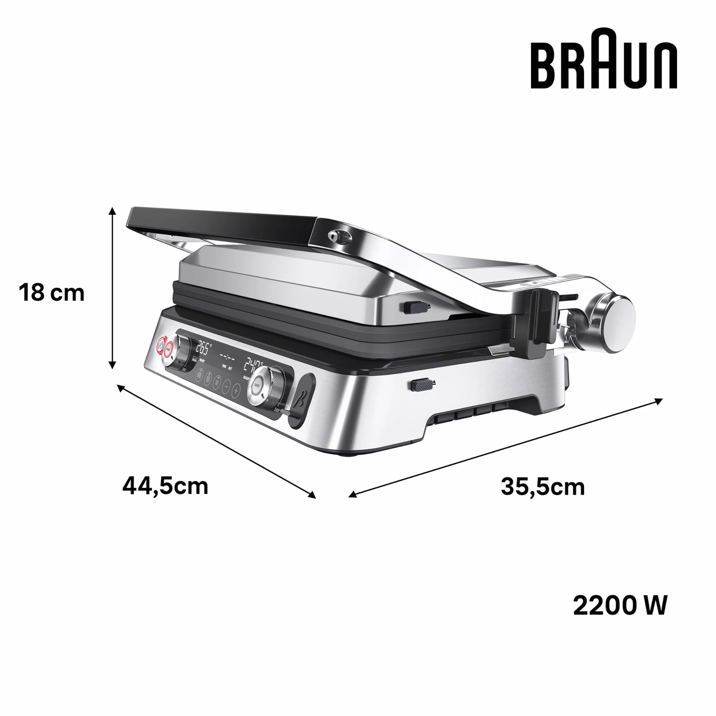 Braun MultiGrill 9 Pro CG 9160 grill elektryczny 2200 W czarny stal nierdzewna