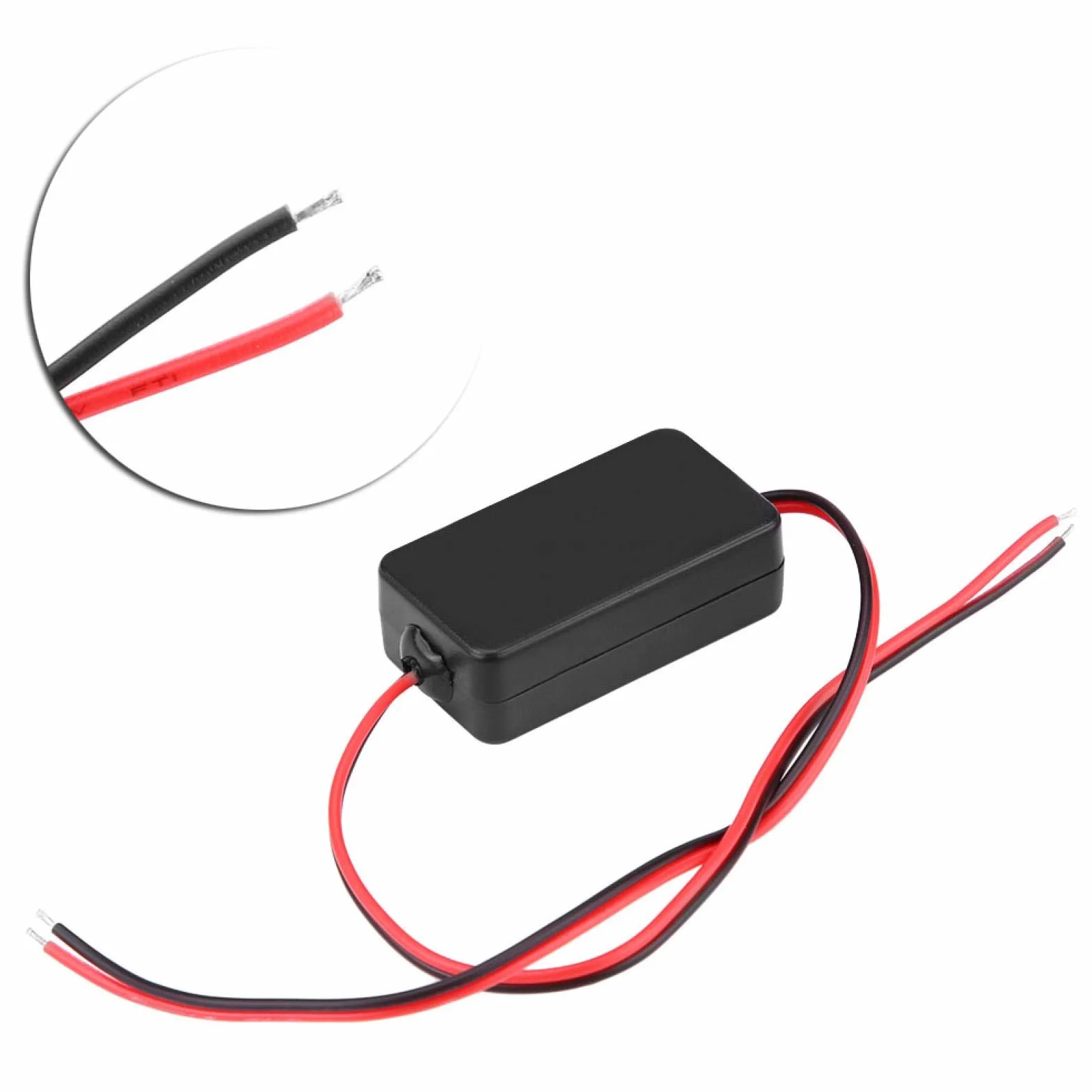 Qiilu filtr przeciwpasożytniczy 12 V do kamery cofania, prostownik filtra kondensatora, przekaźnik mocy, 12 V, DC N4i268