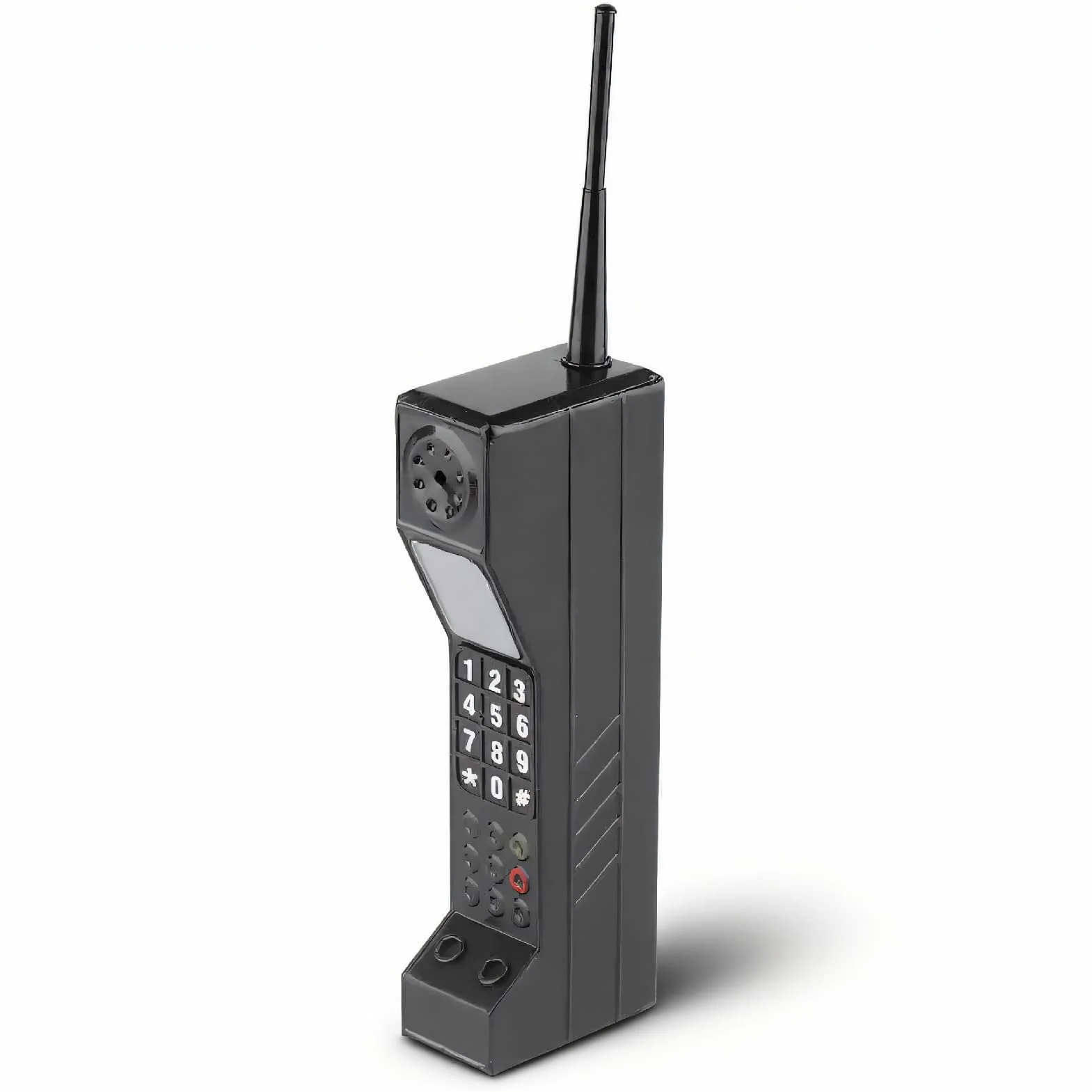 Retro Vintage Ozdoba na Telefon Komórkowy z Cegły, Rekwizyt Fotograficzny Czarny