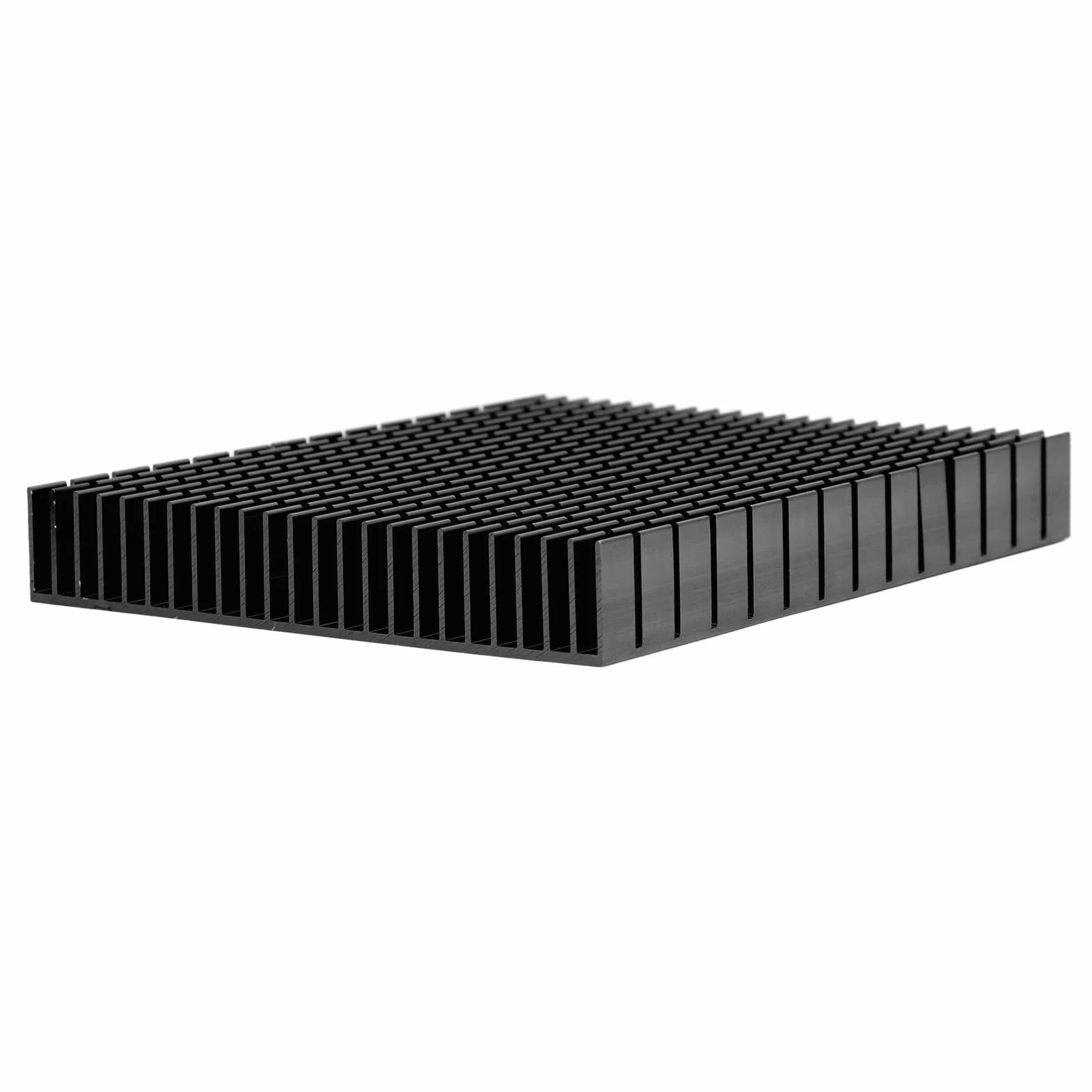Radiator Aluminiowy Radiator Chłodnica Aluminiowa Radiator Chłodzący 150X120X20Mm dla Wzmacniacza Procesora Radiator Chłodzący Pcb (BLACK)