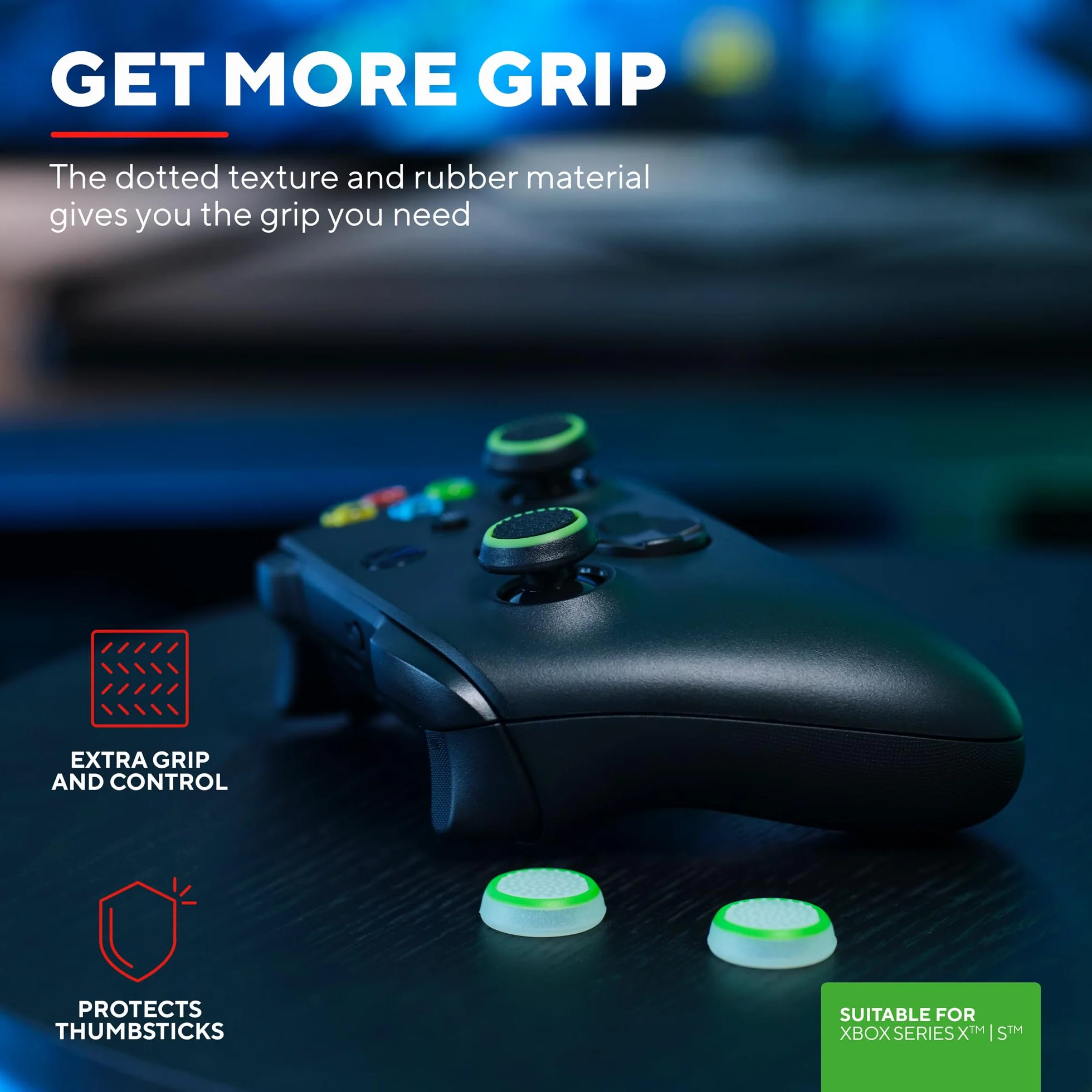 Trust Gaming GXT 267 4-pak uchwytów na kciuki do kontrolera Xbox Series X/S - czarne