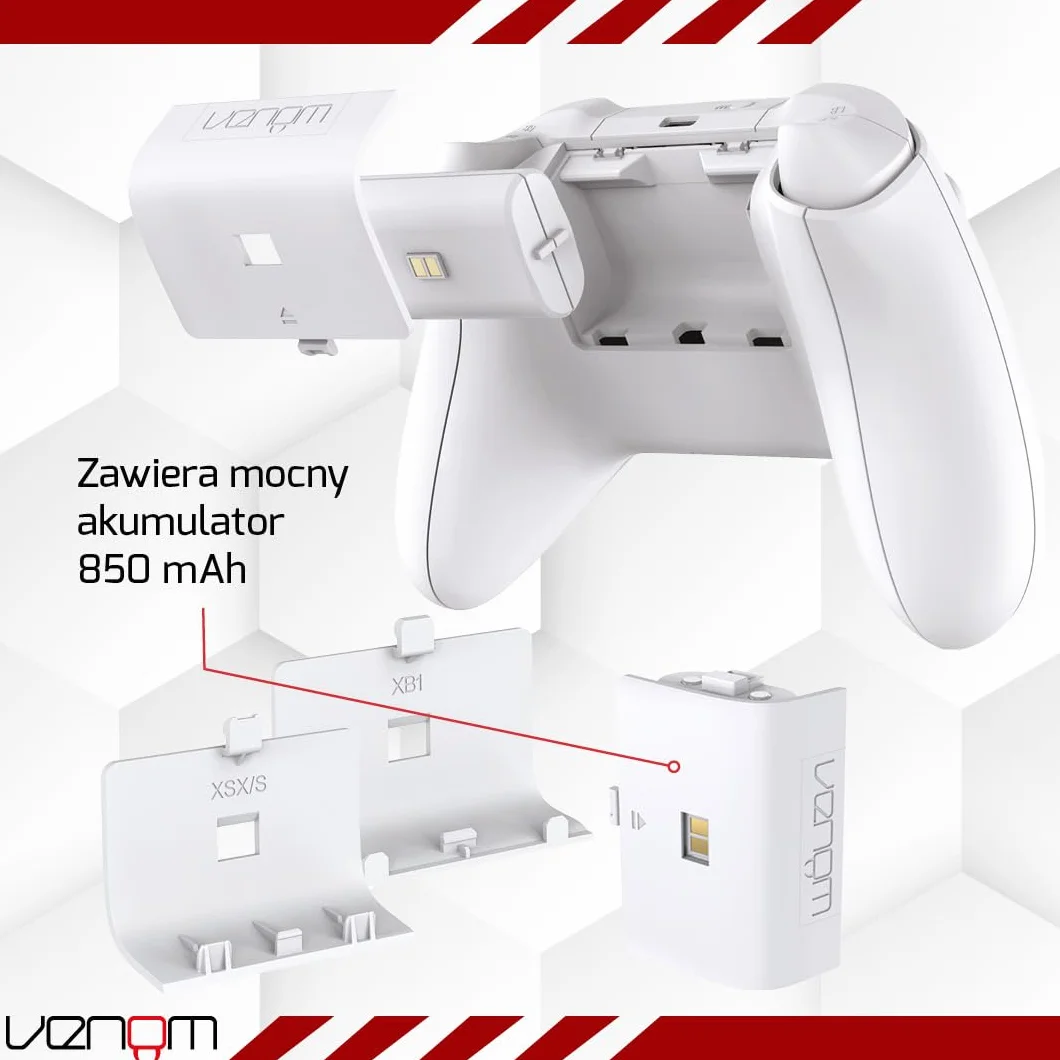 Venom Charging Dock with Rechargeable Battery Pack - White (Xbox Series X & S/Xbox One)