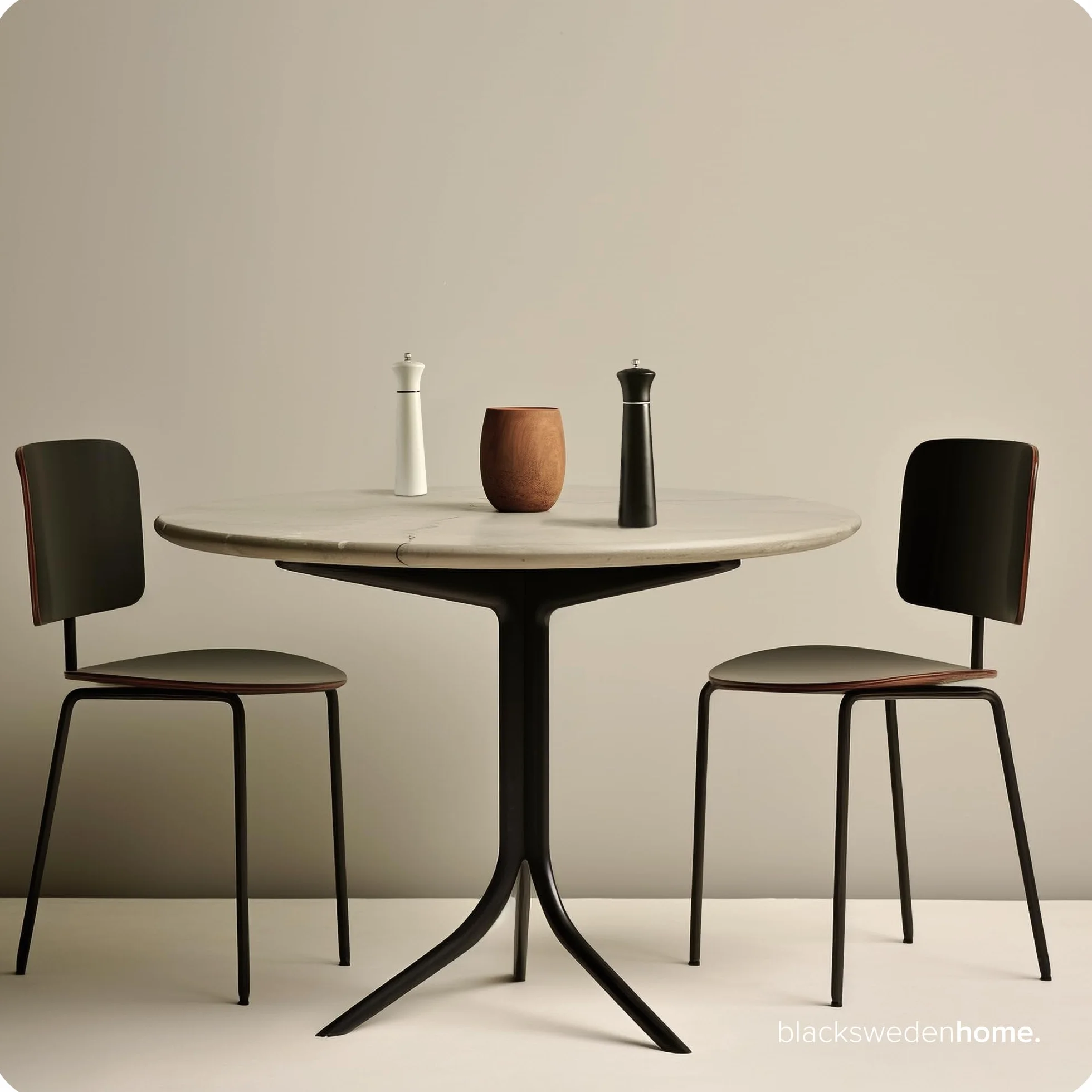 Black Sweden Home Designerski młynek do soli i pieprzu ceramiczny 22 cm czarno-biały