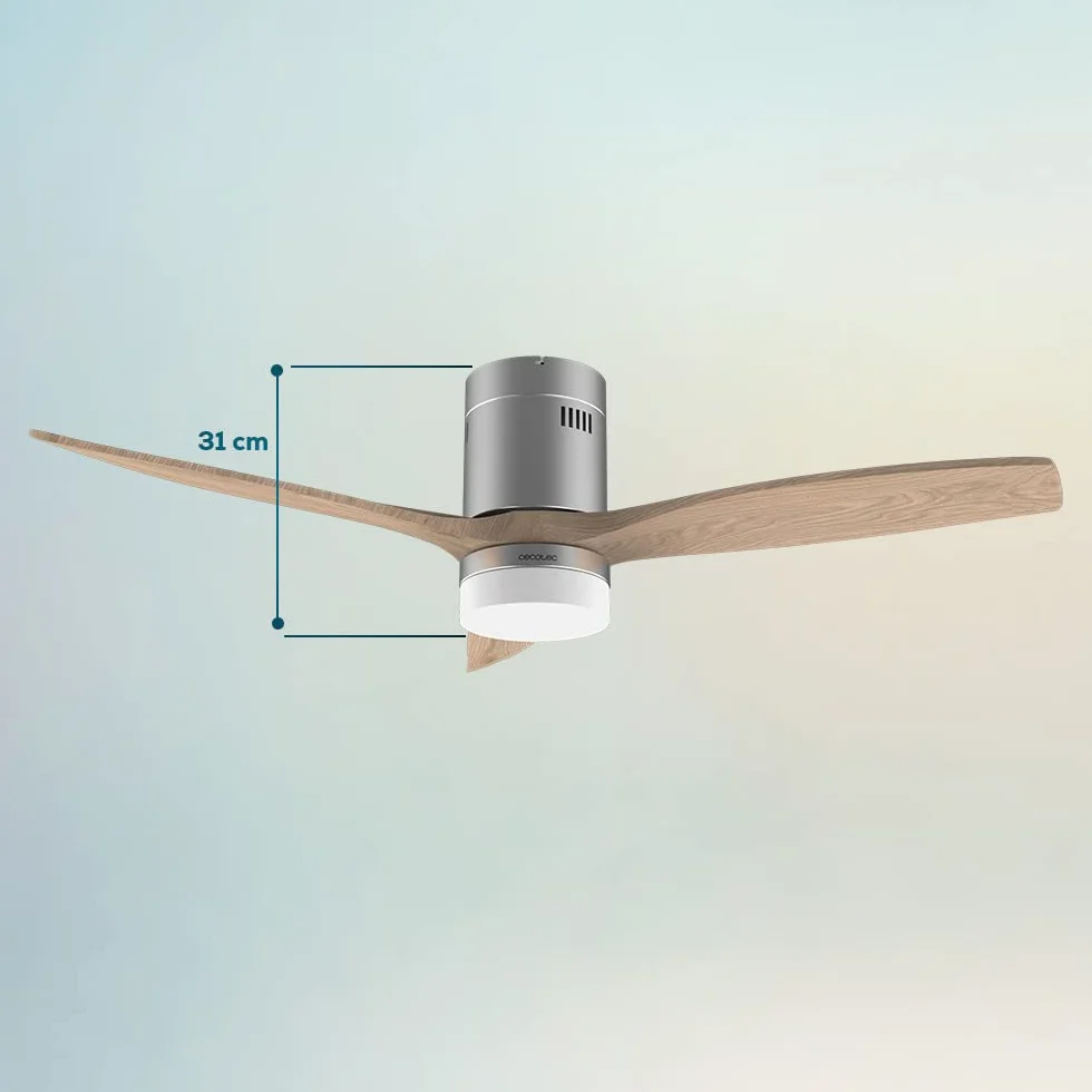 Cecotec EnergySilence Aero 5600 Steel Aqua Connected wentylator sufitowy ze światłem i Wi-Fi 40W 52" IP44