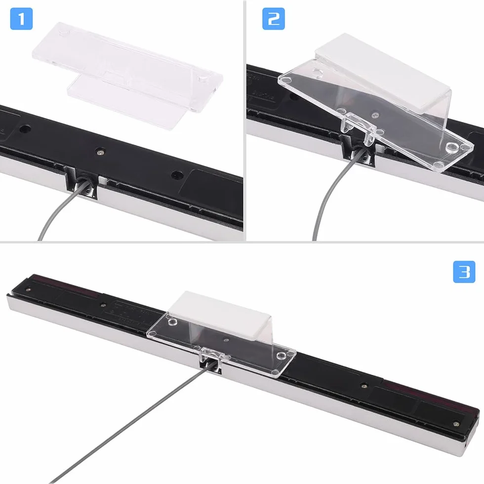 Czujnik Podczerwieni USB Odbiornik Sygnału Ruchu ze Stabilną Podstawą Kompatybilny z Wii/Wii U Konsolami