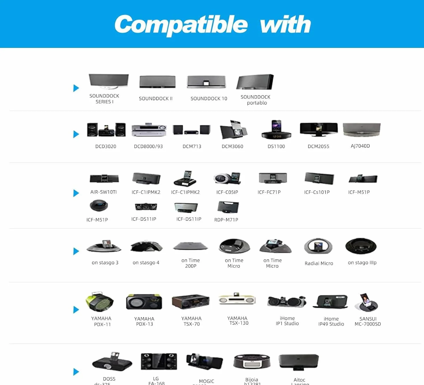 30-pinowy adapter Bluetooth 5.1 do Bose SoundDock, przenośny mini odbiornik muzyki do iPhone'a/iPoda, 30-biegunowej stacji dokującej muzyki, nie nadaje się do samochodów lub motocykli