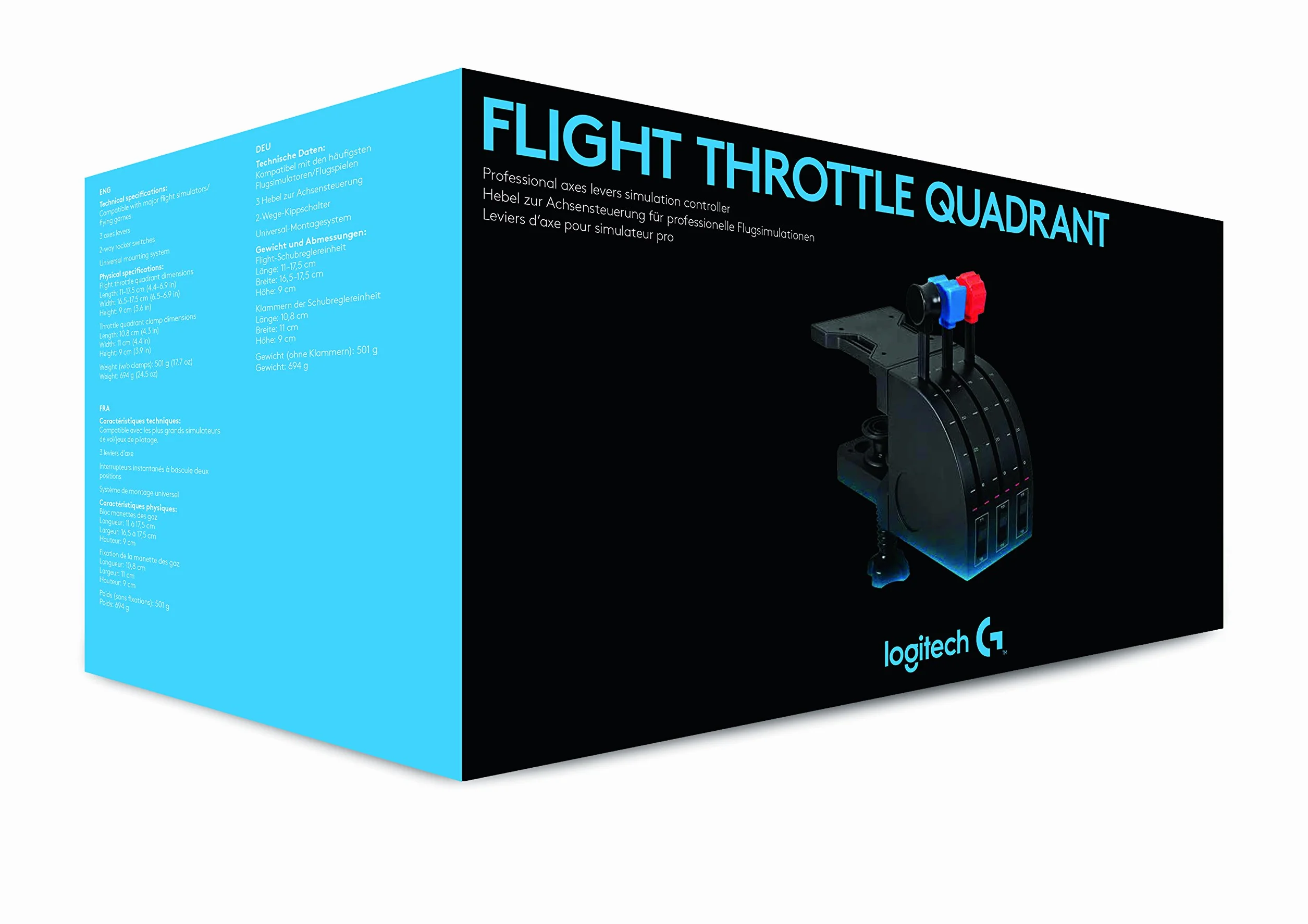 Logitech Pro Flight Throttle 945-000015 Panel Przepustnicy, Czarny, 17.5 x 17.5 x 9 cm