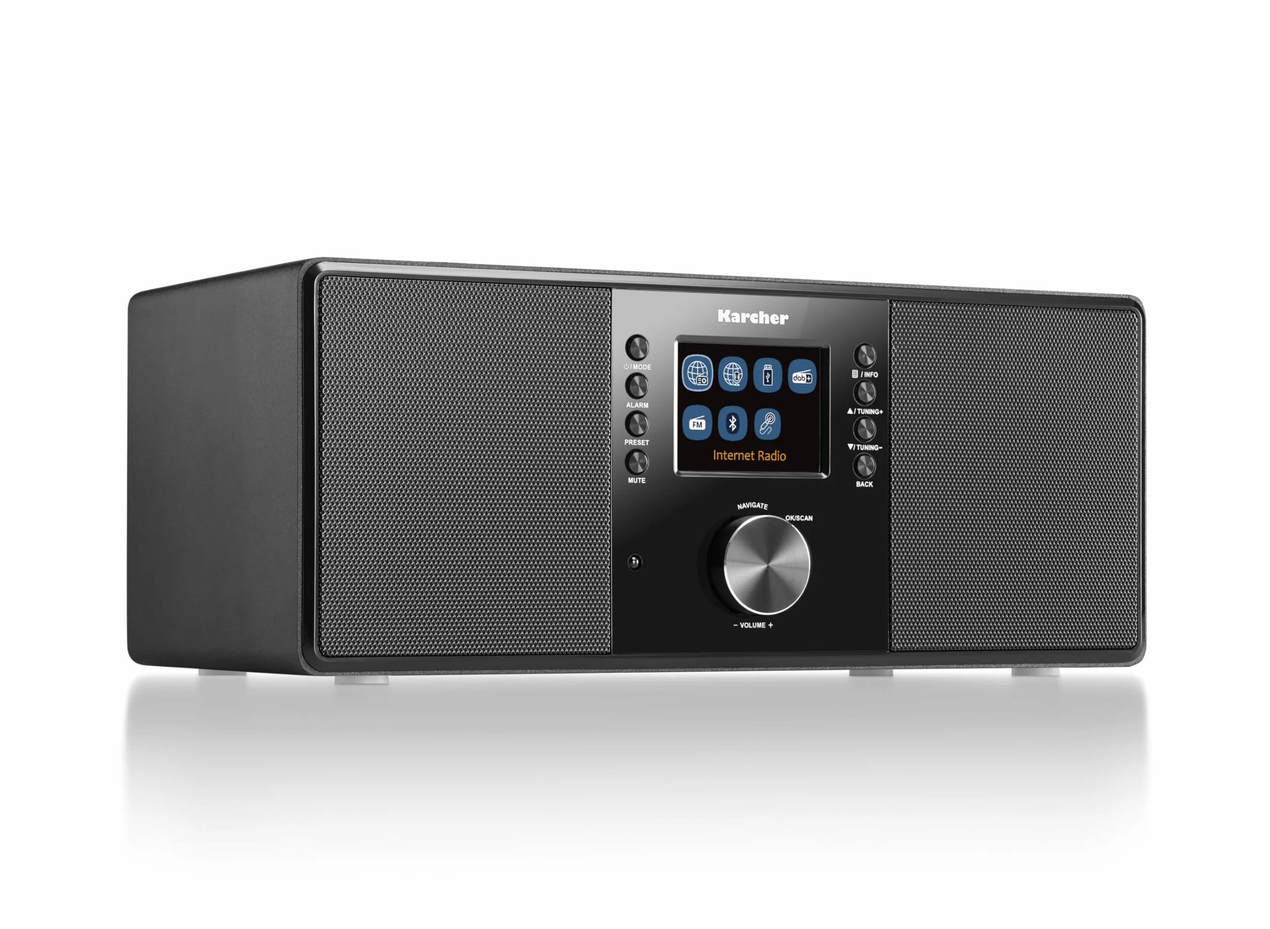 Karcher DAB 7000i radio internetowe DAB+ FM WiFi Bluetooth kolorowy wyświetlacz USB AUX 14 W