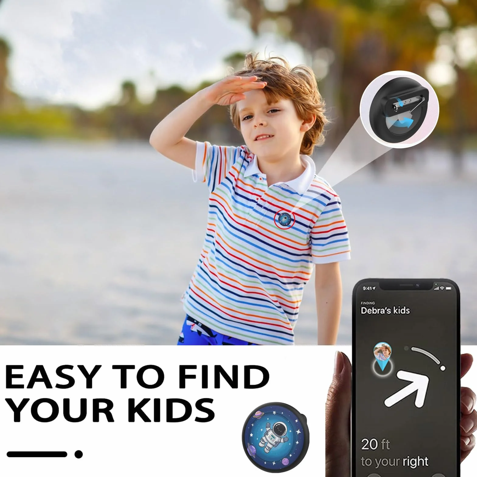 Etui ukryte, pokrowiec ochronny z agrafkami, poręczne etui na śledzenie GPS dla dzieci, osób starszych, obroży dla zwierząt domowych, ubrań, plecaków