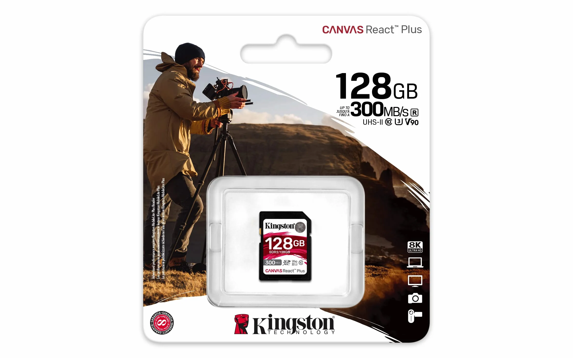 Kingston SDR2/128GB Karta Sd, Czarny, 128GB