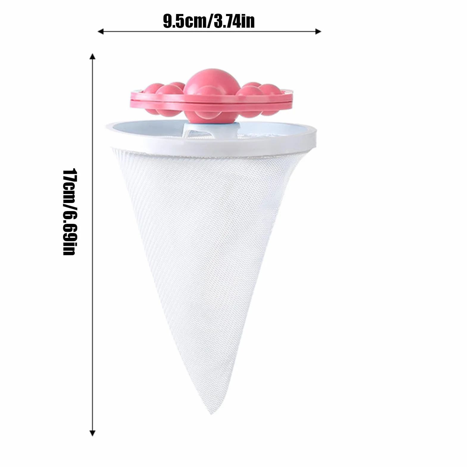 Washing Machine Lint Catcher, Hair Remover Filter Bag, Reduces Lint Build Up, Reusable Laundry Mesh Trap Catches Pet Hairs Ideal for Home Laundry Use, 6.69x3.74 in