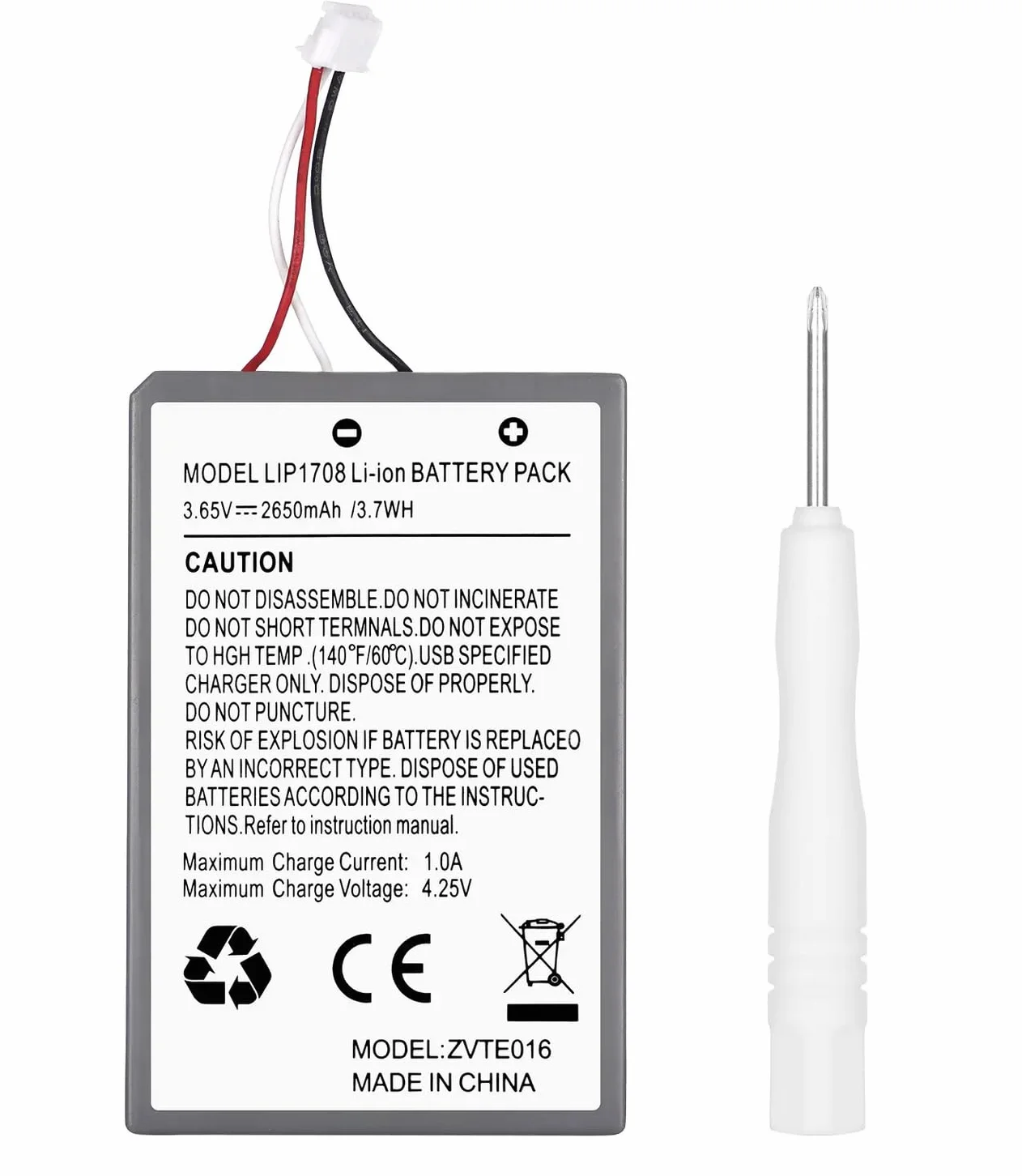 Akumulator 2650 mAh kompatybilny z kontrolerem PS5 [o 70% większa wydajność] – łatwa wymiana oryginalnego akumulatora Playstation 5 – High Performance Li-Ion